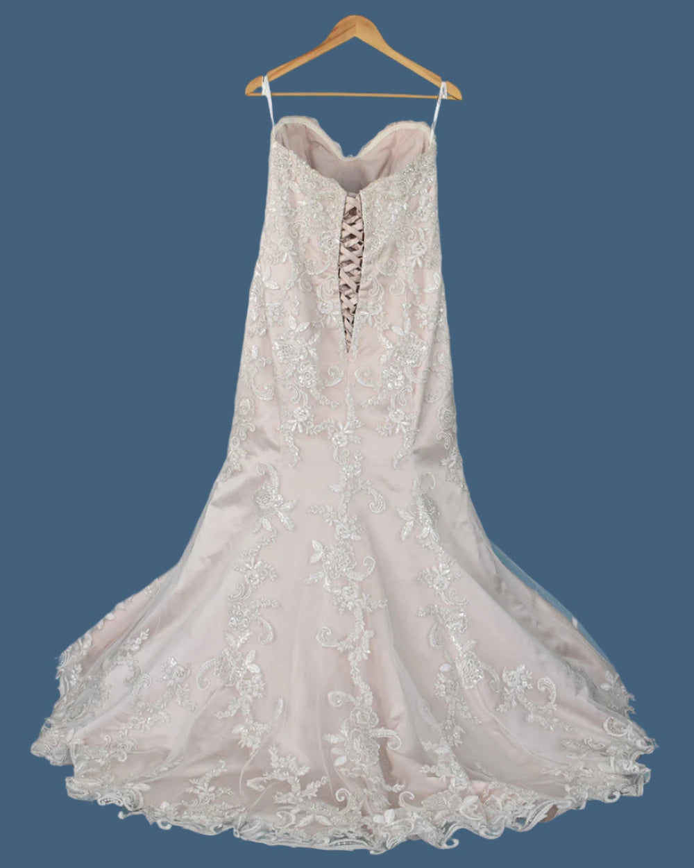 Cosmobella Blush Pink Fishtail Wedding Dress Size 12