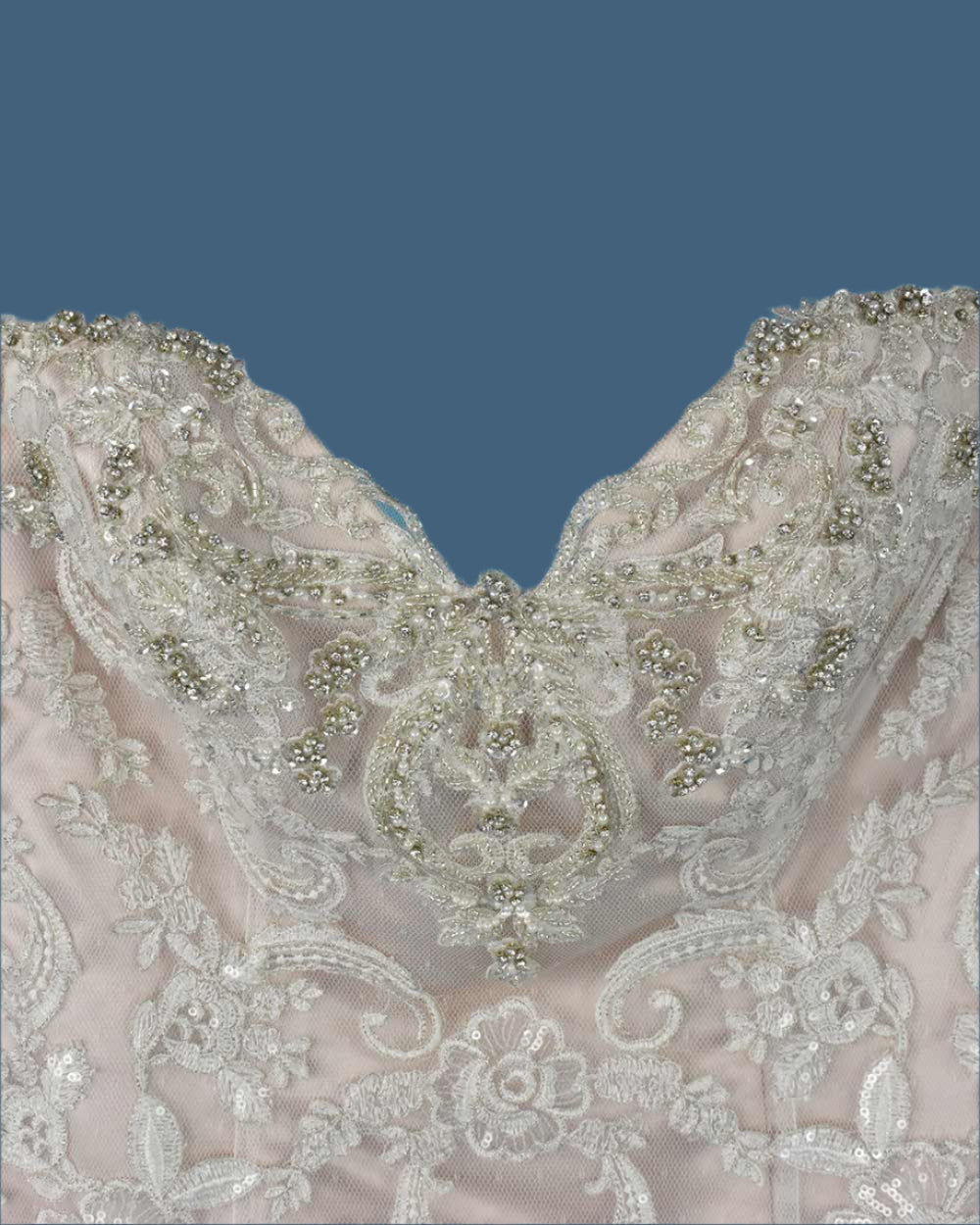 Cosmobella Blush Pink Fishtail Wedding Dress Size 12