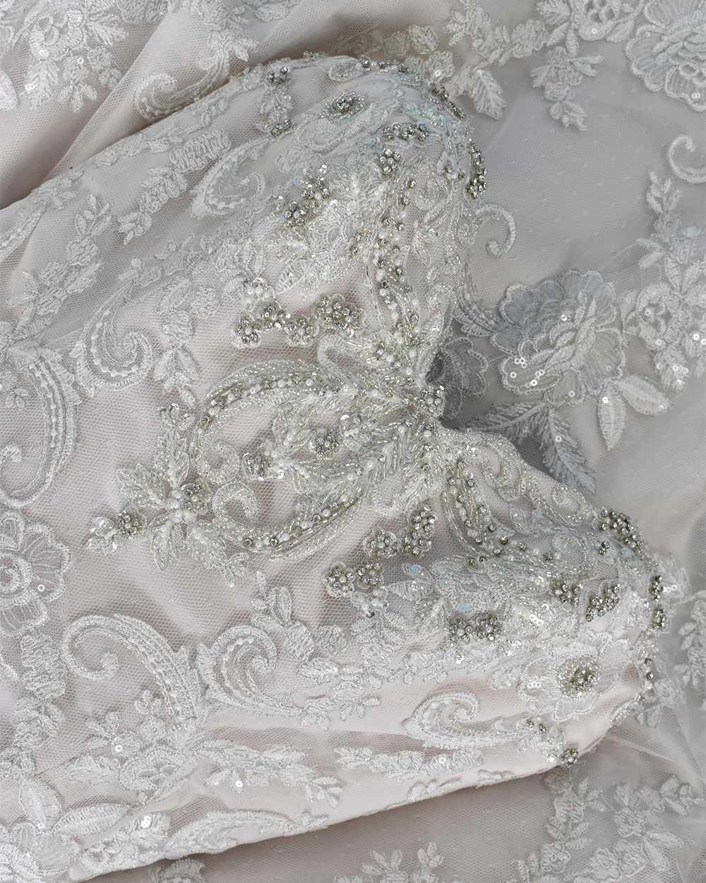 Cosmobella Blush Pink Fishtail Wedding Dress Size 12
