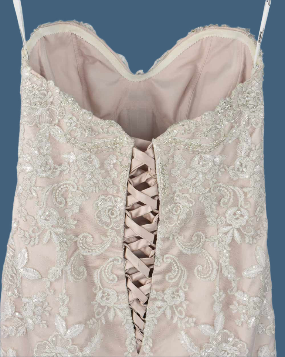 Cosmobella Blush Pink Fishtail Wedding Dress Size 12