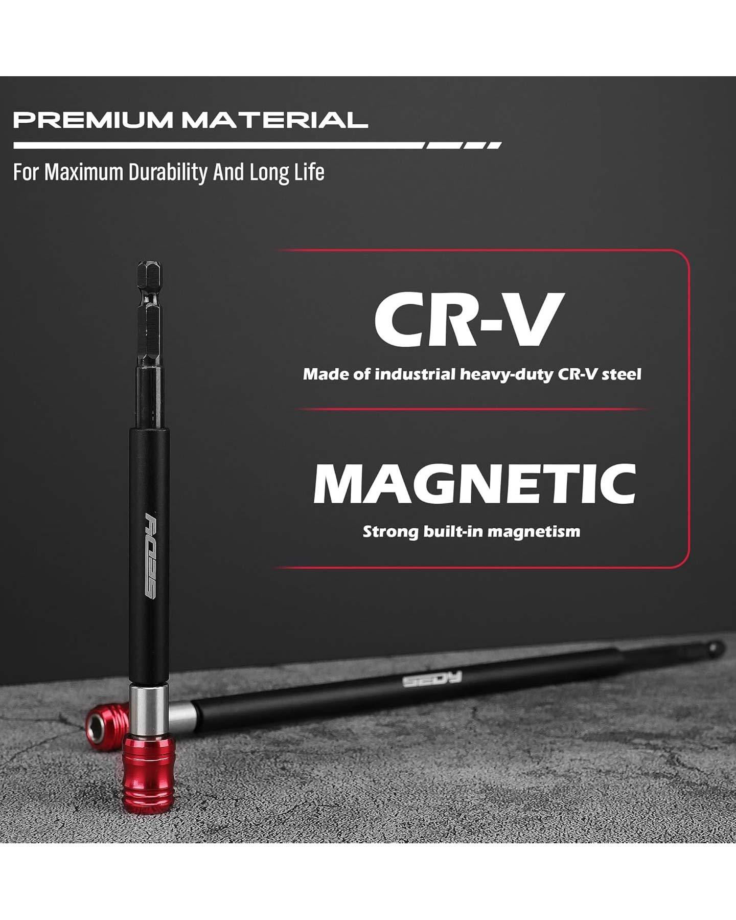 Extra Long Magnetic Screwdriver Bit Holders 2-Piece 6"12"
