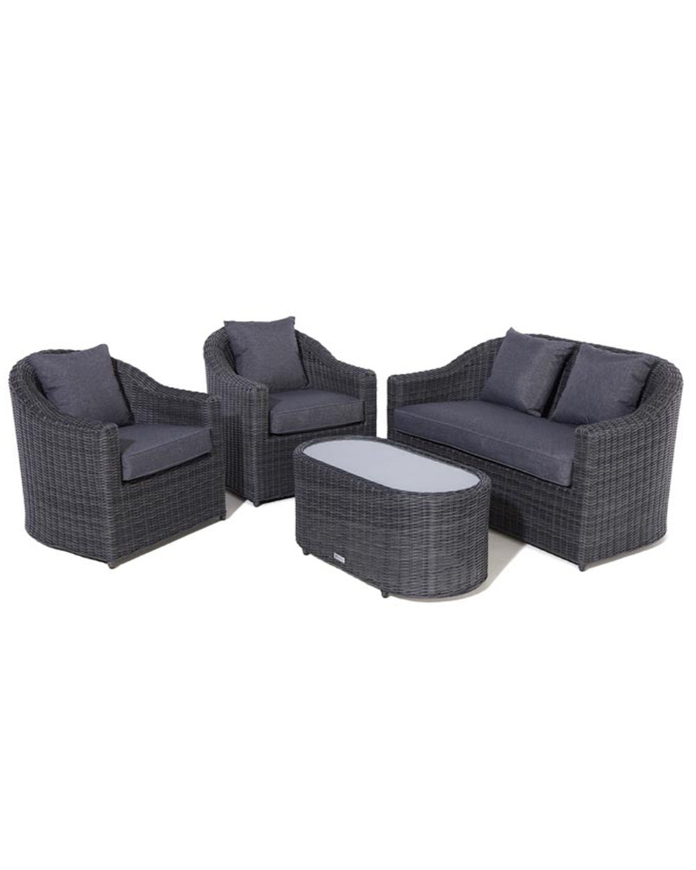 white cut out image of the rattan garden furniture set
