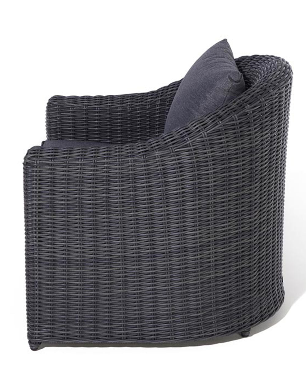 white cut out image of the arm chair on a side view