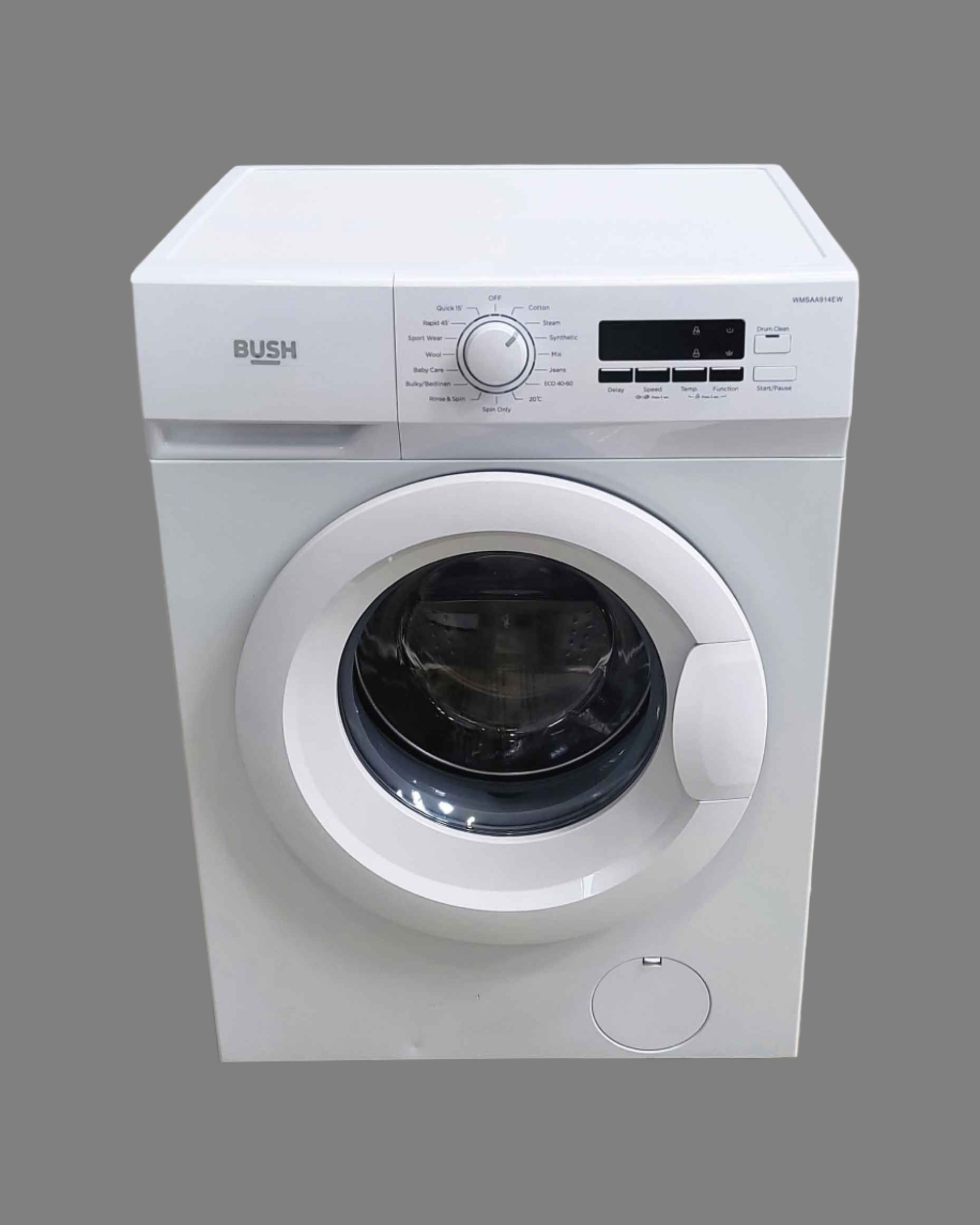 BUSH Washing Machine 9kg White wmsaa914ew