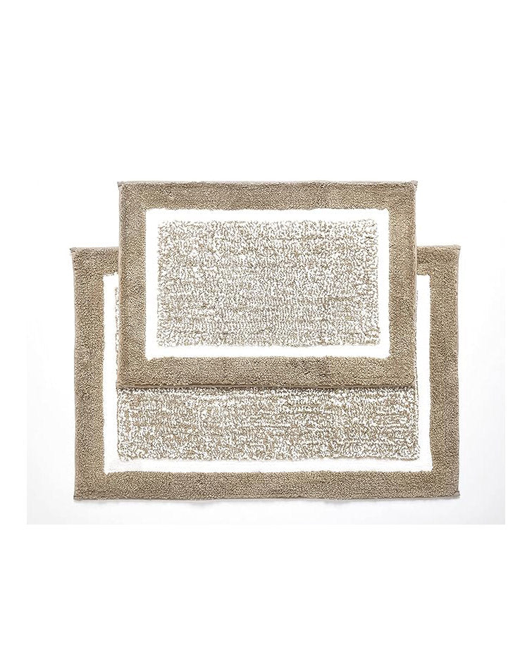 Bath Mat Sets 2 Piece Brown 50x80 cm 50x40 cm