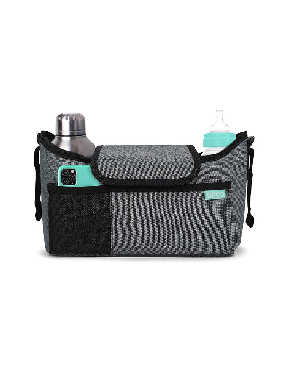 Onco Multifunctional Stroller Pram Organiser Bag Grey
