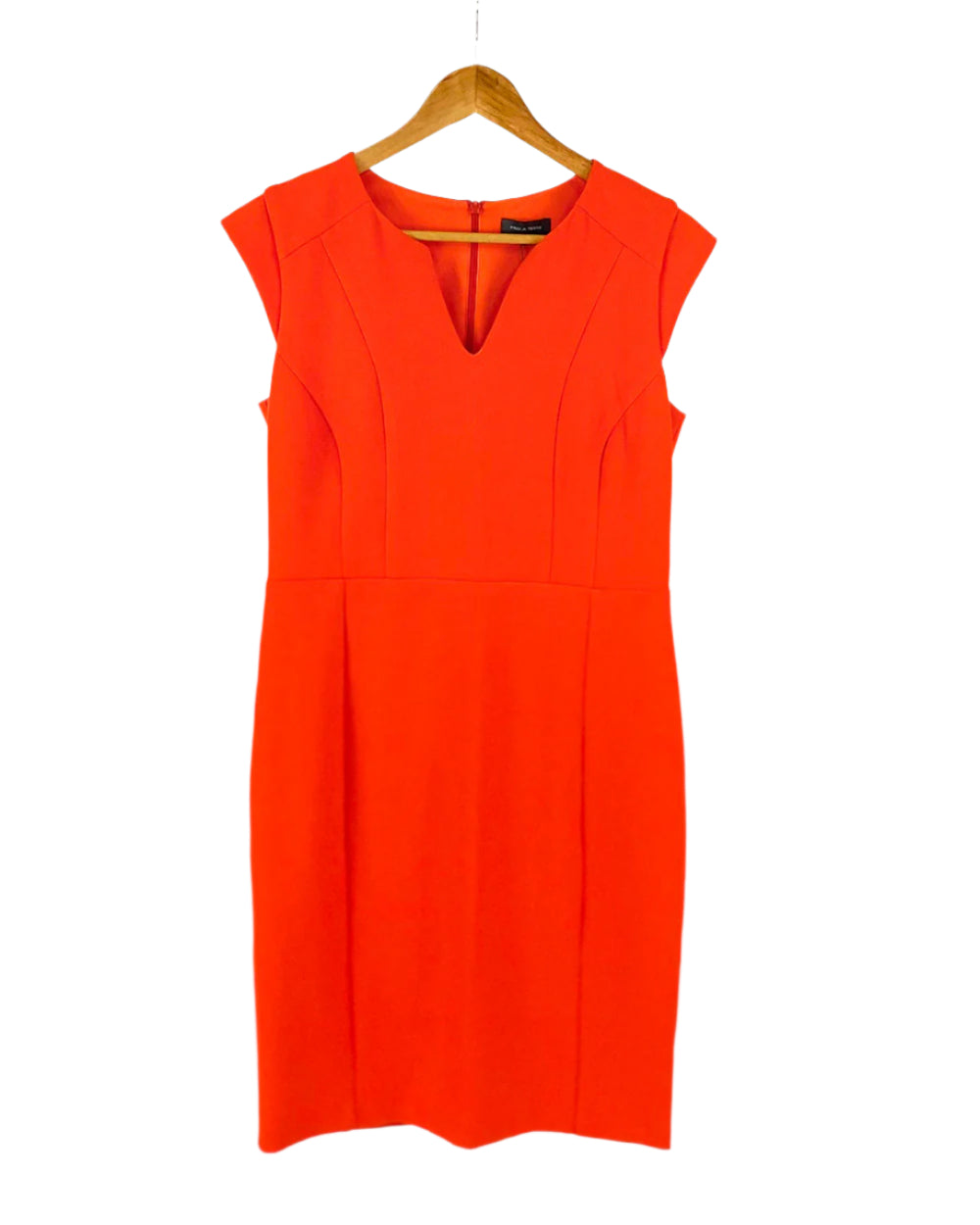 Pied A Terra Orange Fitted Dress UK 12