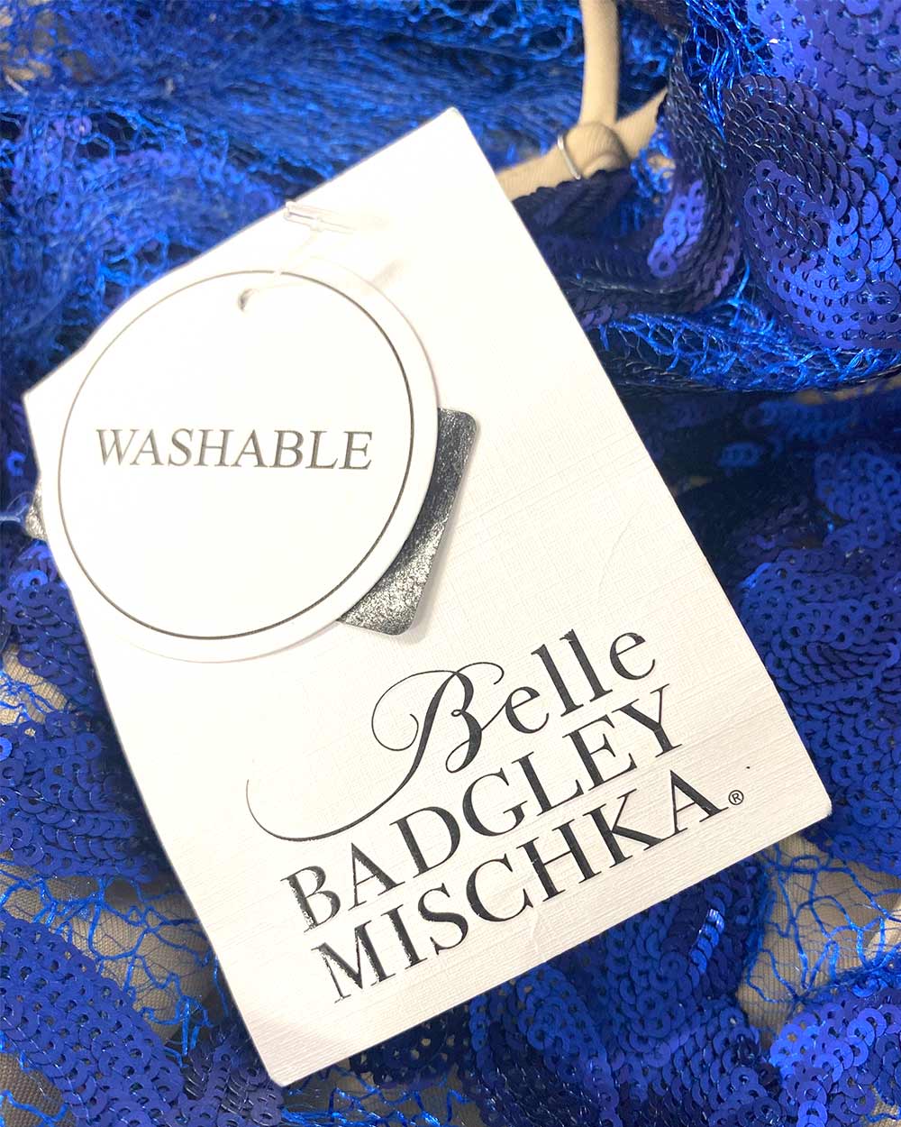 Bella Badgley Mischka Blue Dress Size 14