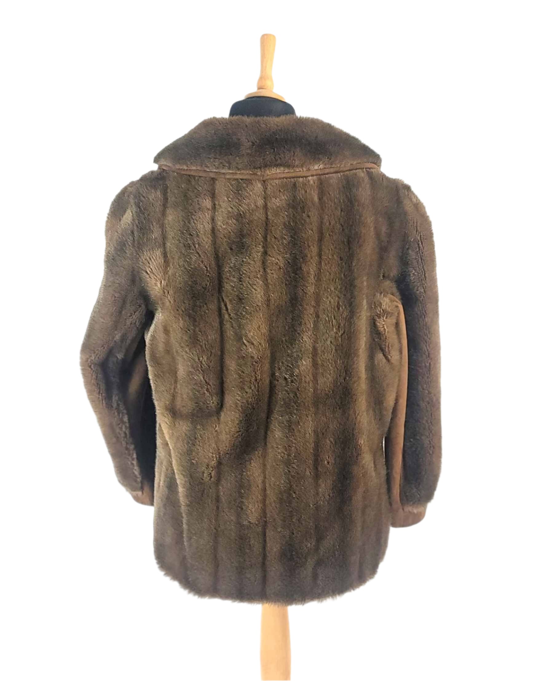 Womens Vintage Tissavel Brown Sude Leather Jacket