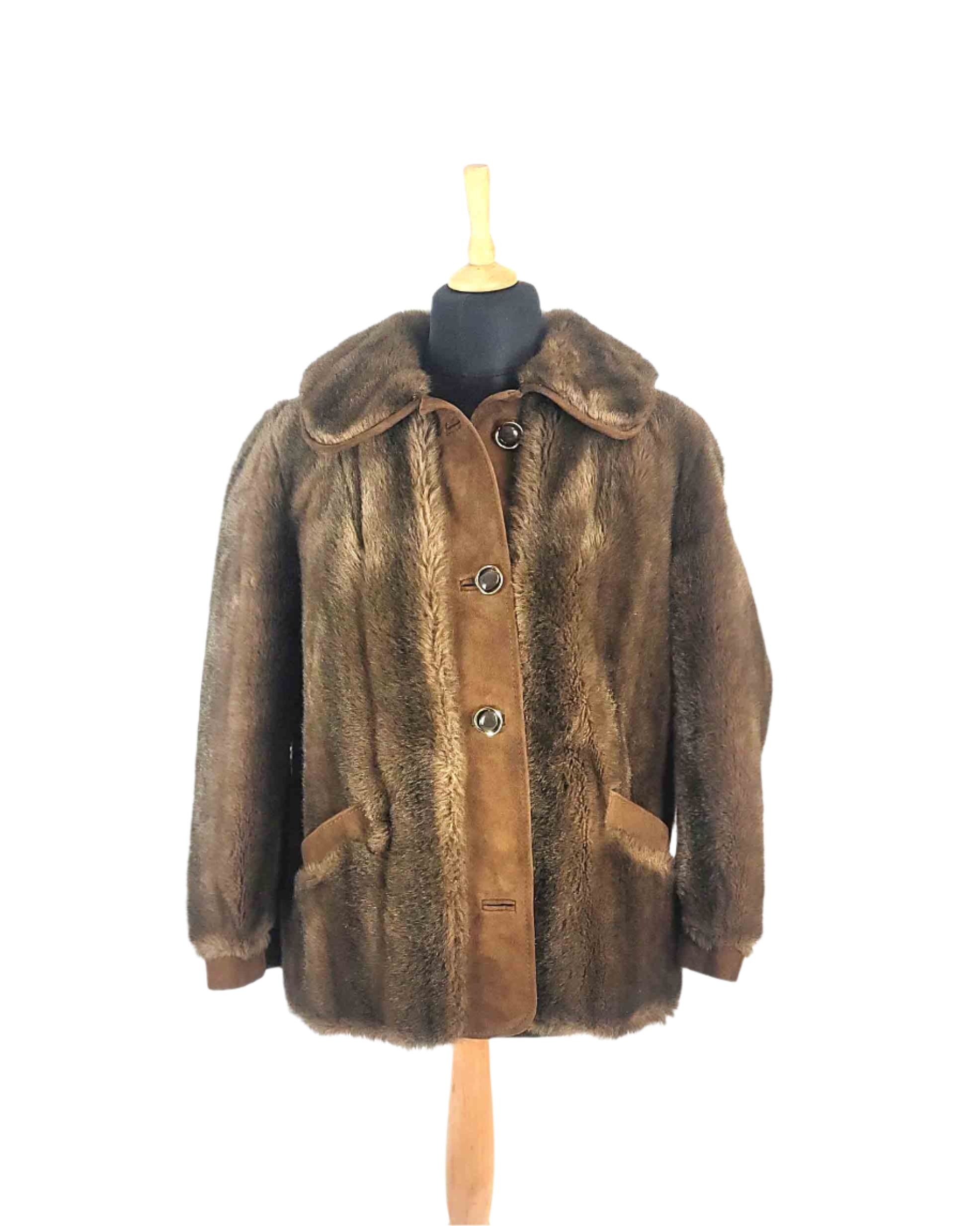 Womens Vintage Tissavel Brown Sude Leather Jacket