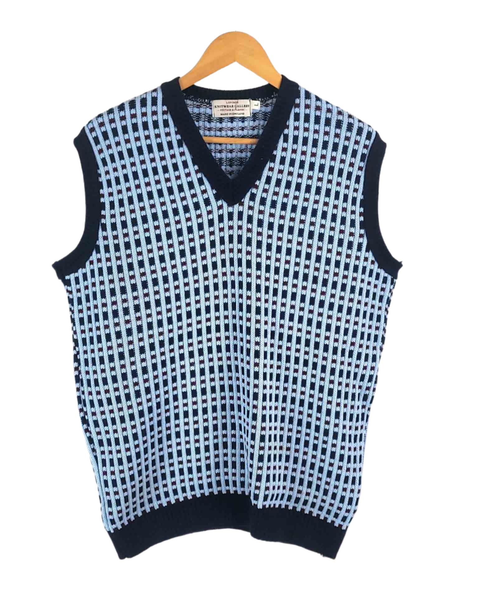 Mens Vintage London Knitware Gallary Tank Top Sue Ryder