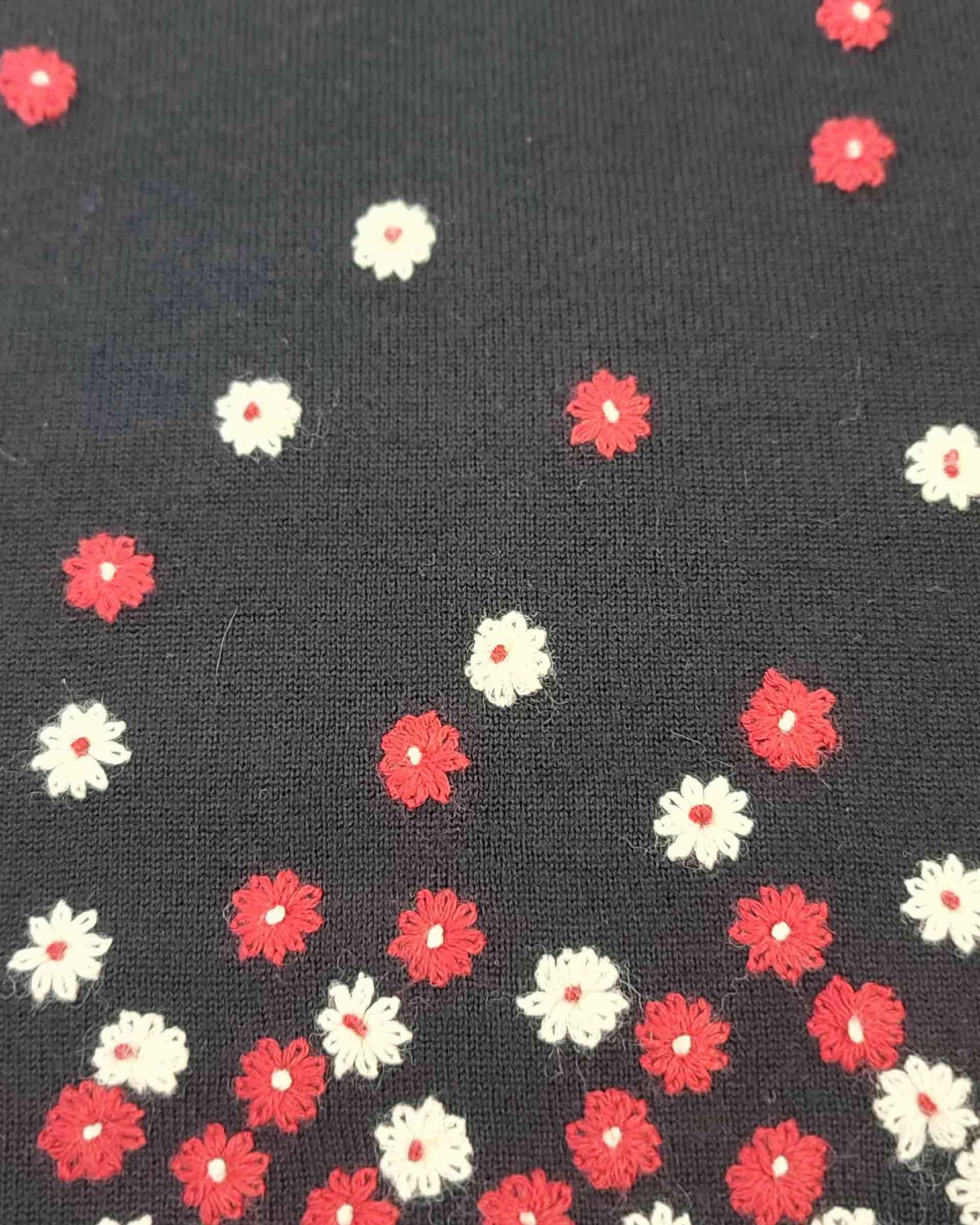 Womens Vintage Country Casual Black Jumper Small