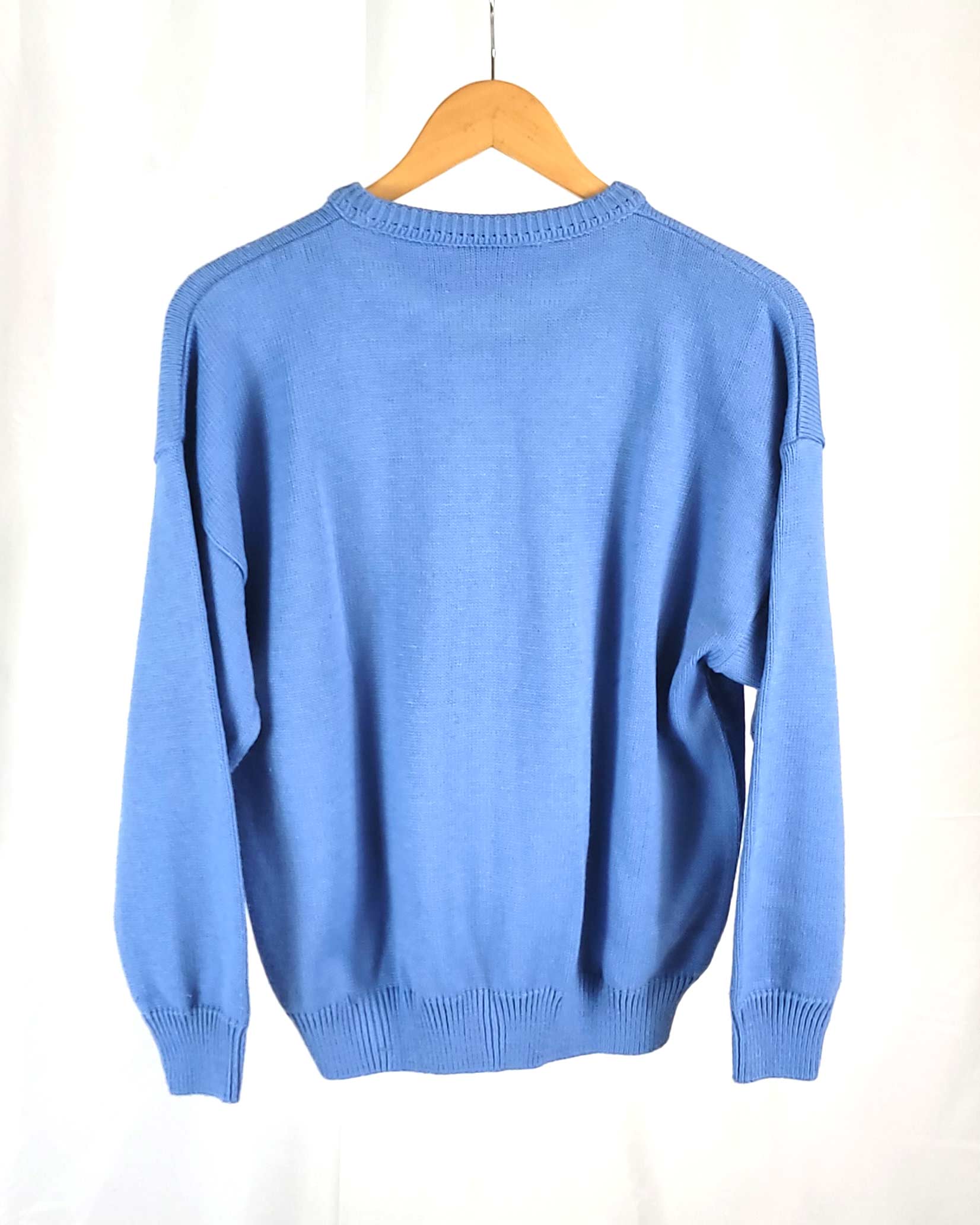 Womens Vintage Amani Littlewoods Blue Jumper UK 18-20