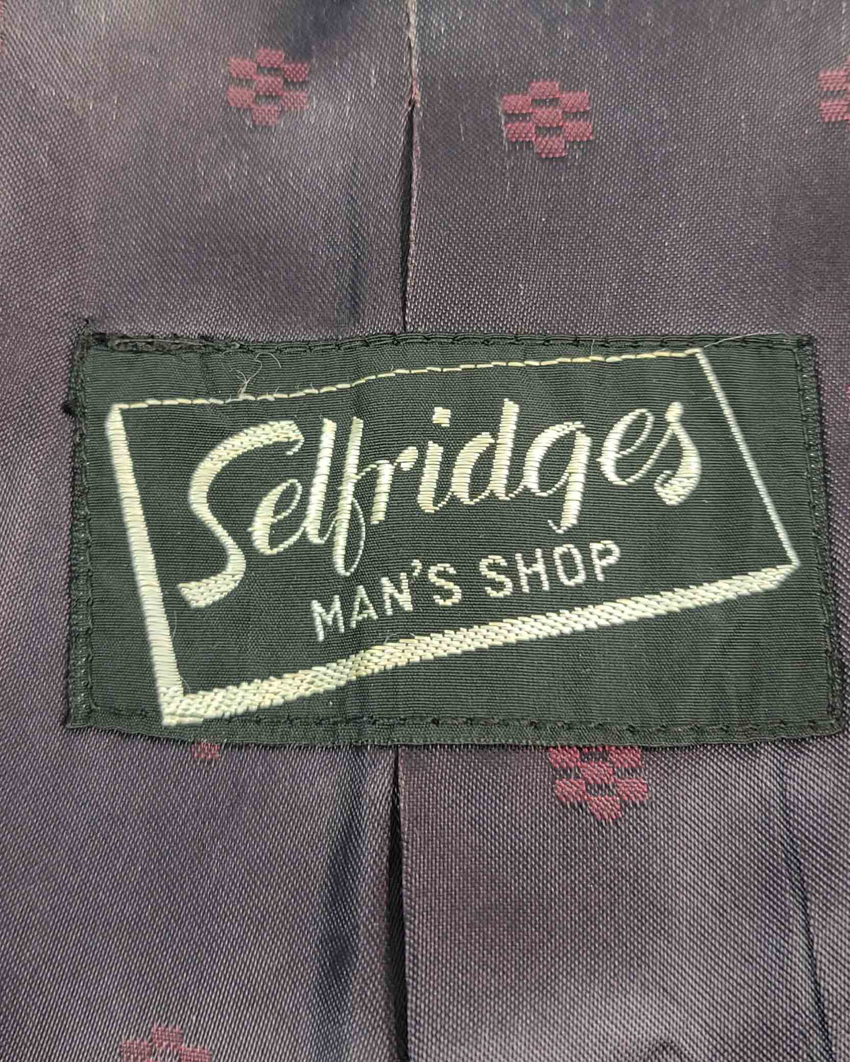 Mens Selfridges Long Over Coat Black
