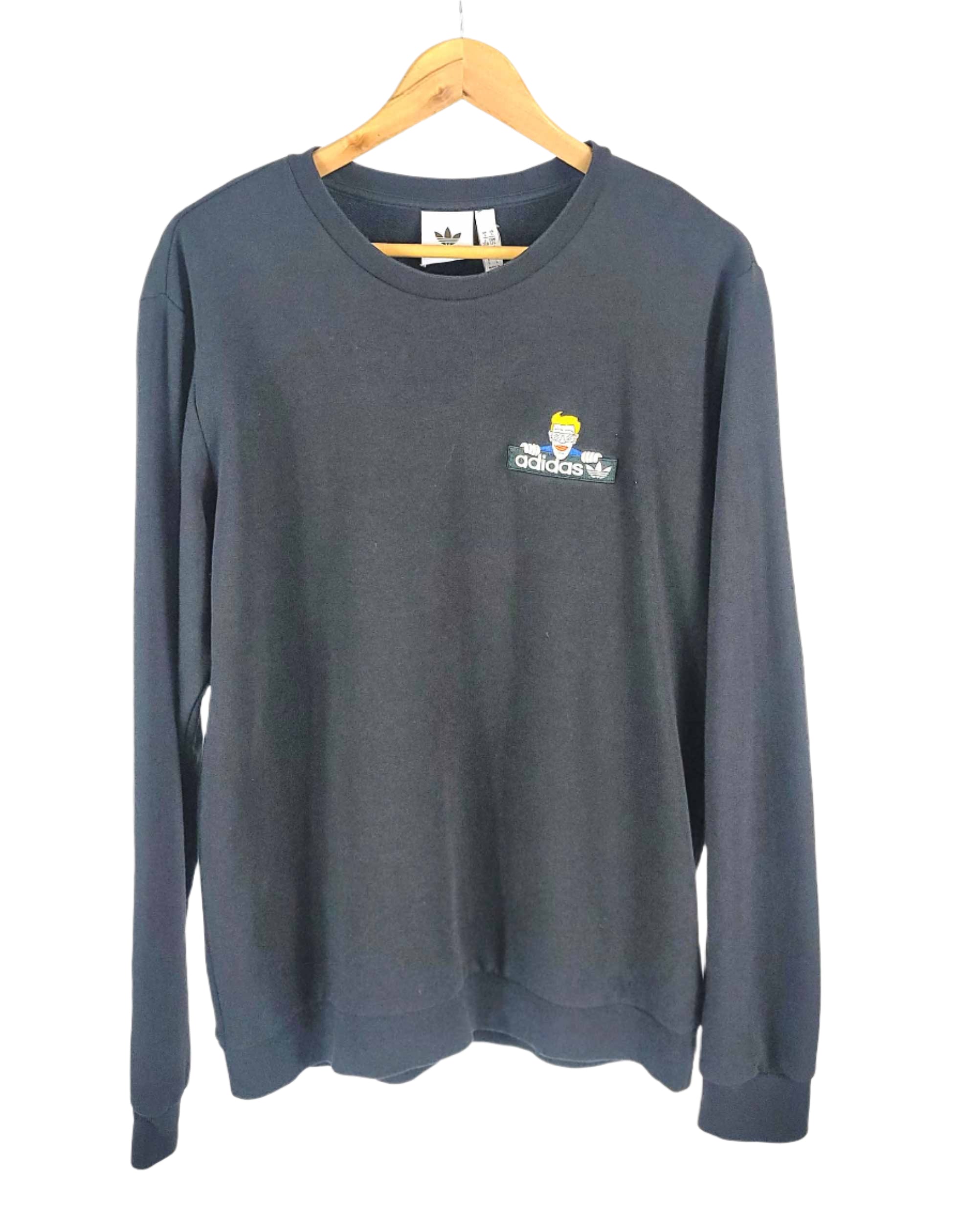 Mens Adidas Original Black Sweatshirt UK Large