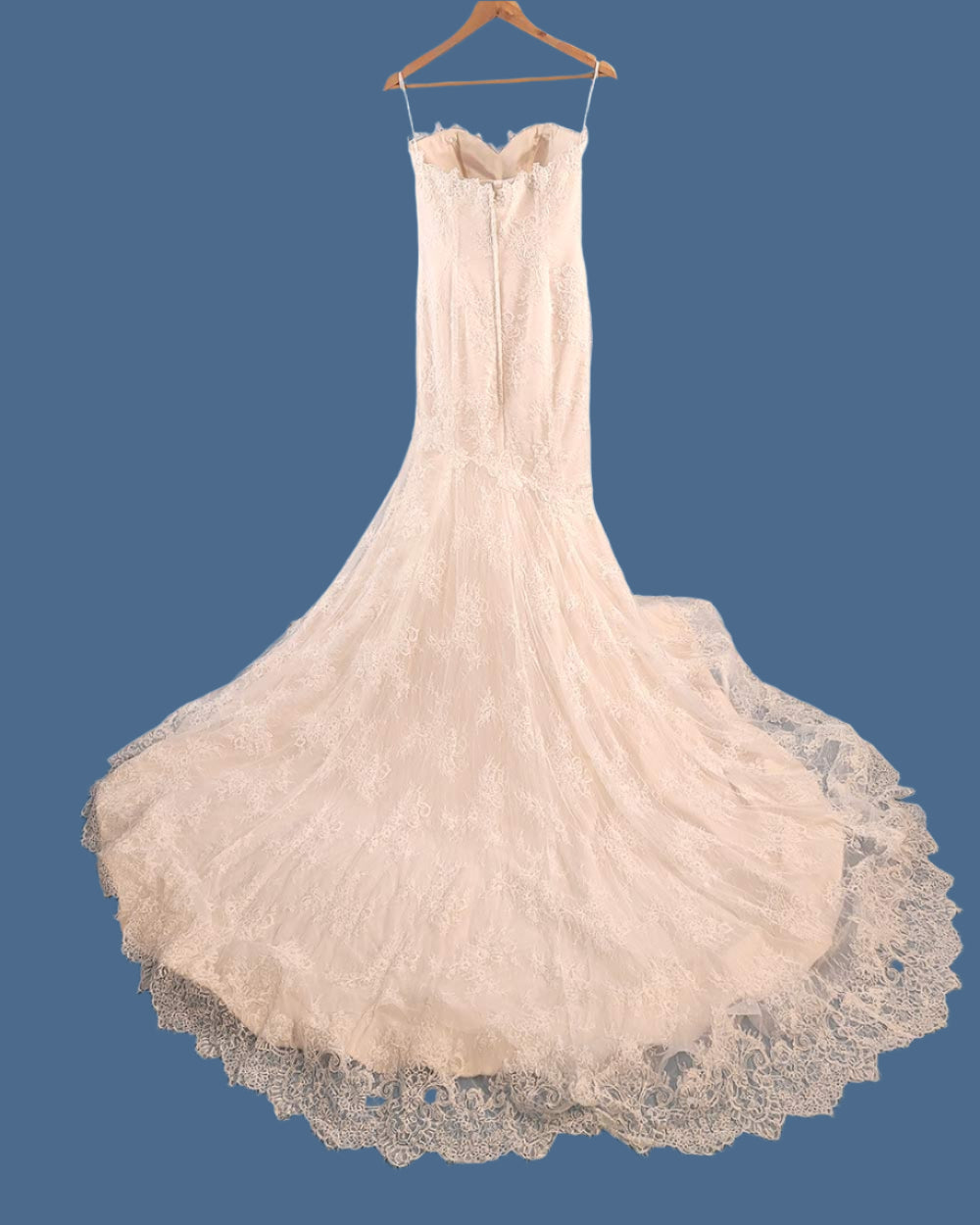 Jasmine Collection Champagne Strapless Wedding Dress Size 8