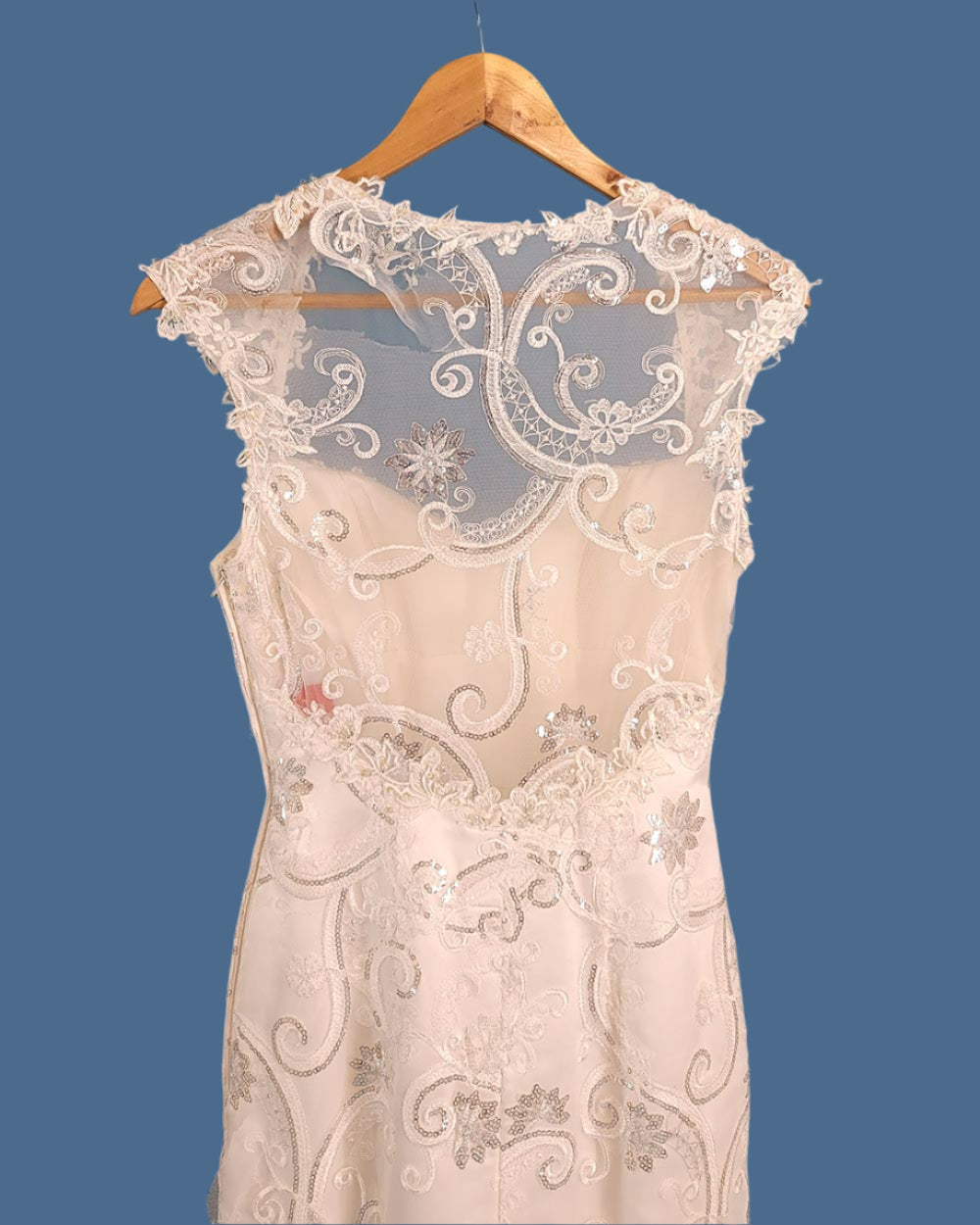 Charlotte Balbier White Fitted Fish Tail Illusion Wedding Dress Size 6