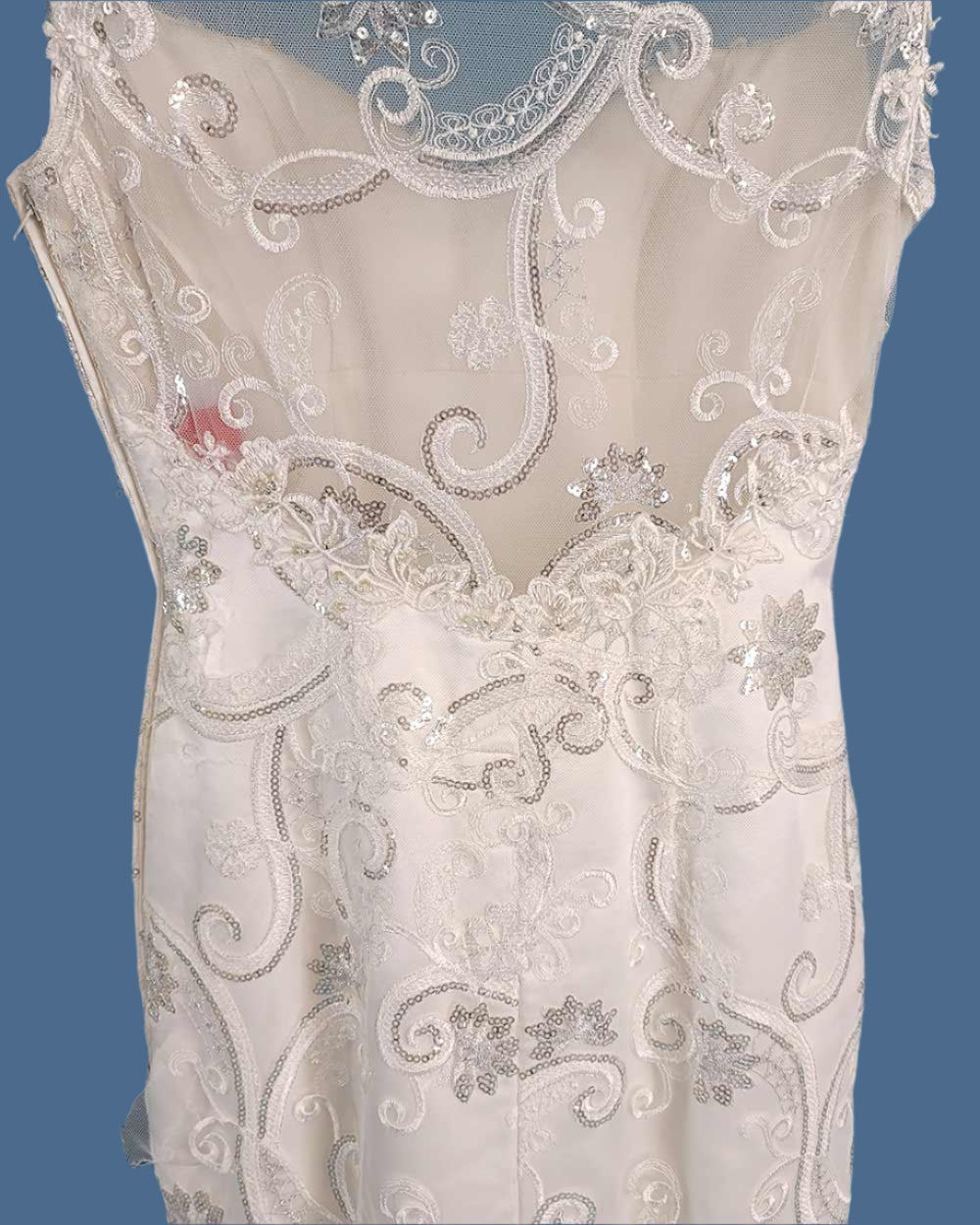 Charlotte Balbier White Fitted Fish Tail Illusion Wedding Dress Size 6