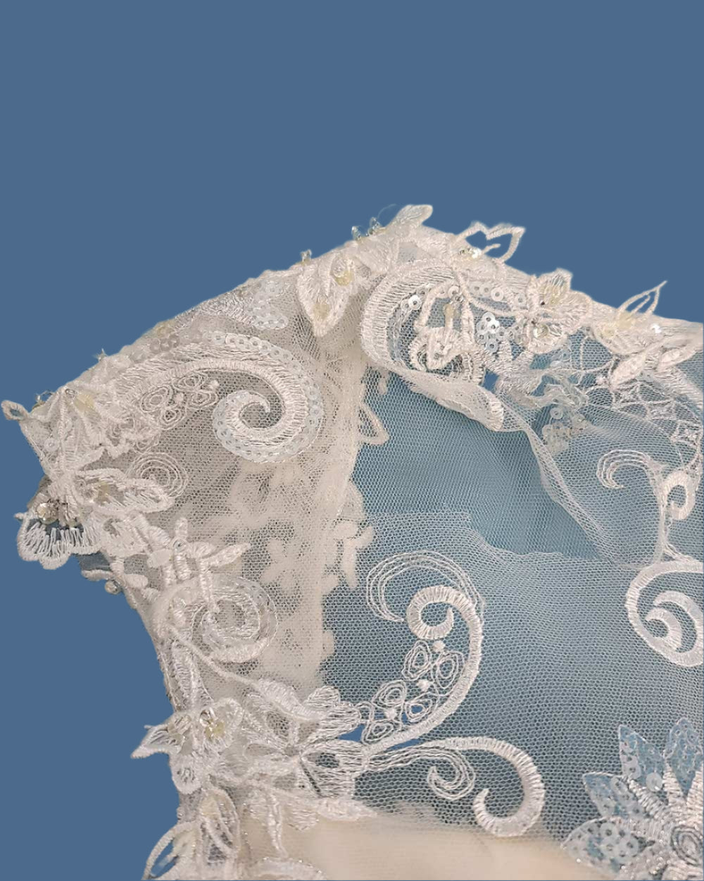 Charlotte Balbier White Fitted Fish Tail Illusion Wedding Dress Size 6