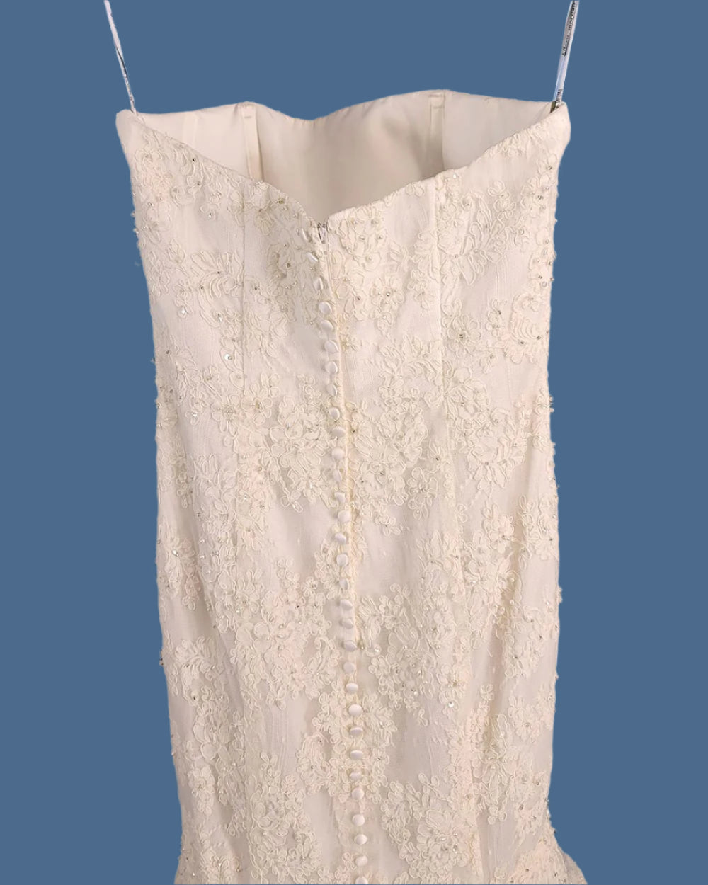 Hilary Morgan Ivory Strapless Fitted Wedding Dress Size 10