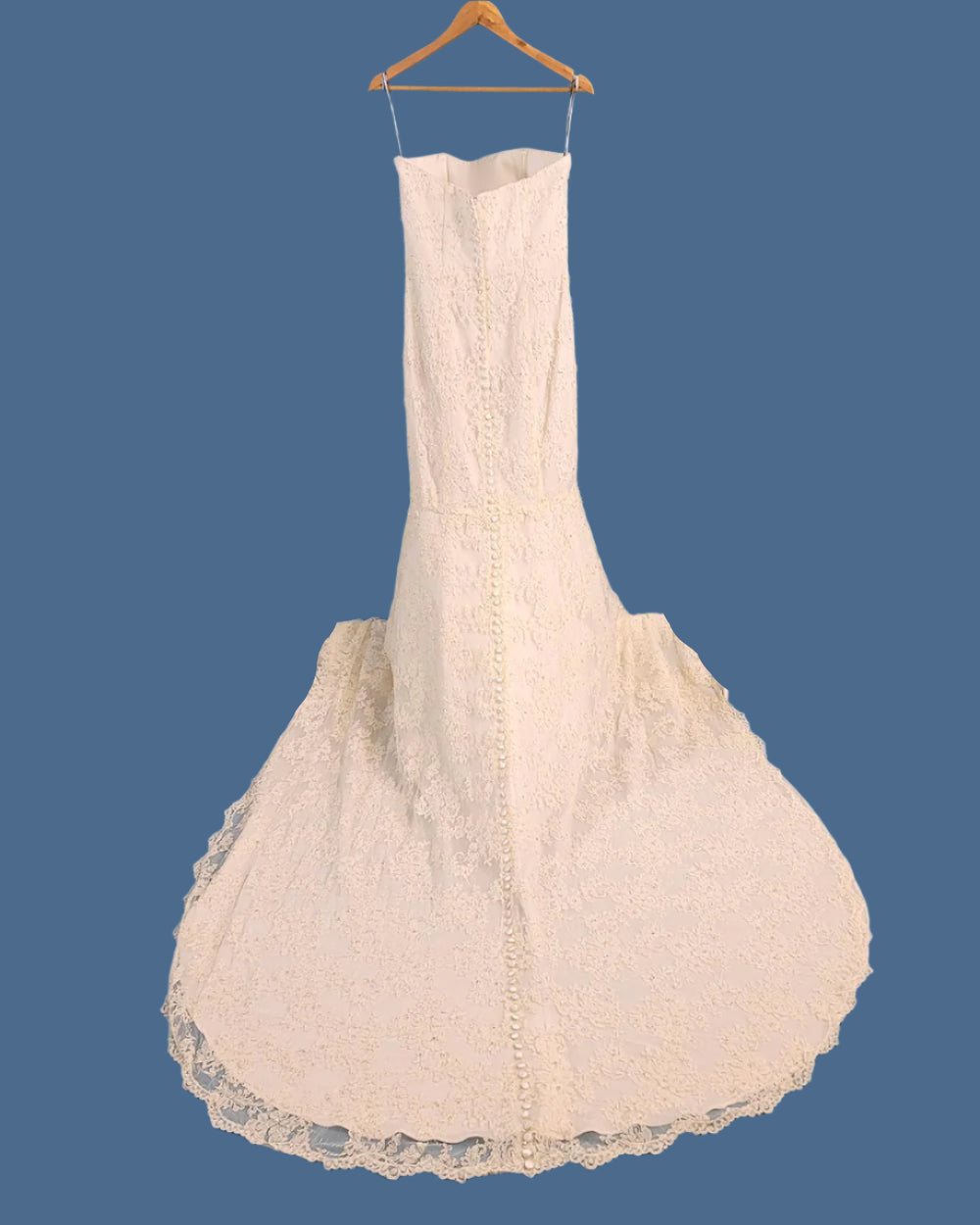 Hilary Morgan Ivory Strapless Fitted Wedding Dress Size 10