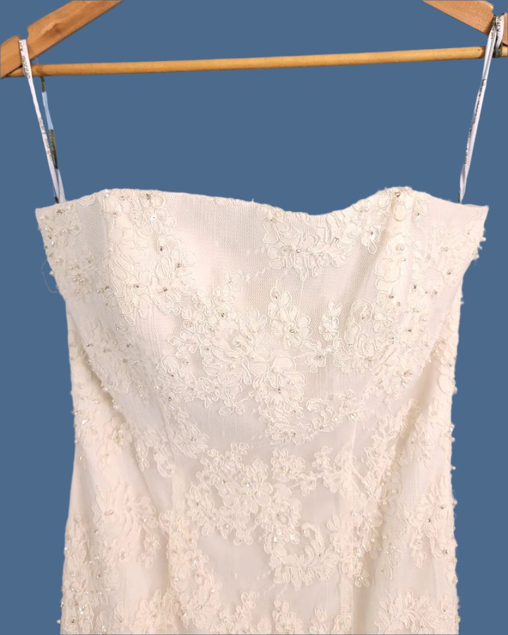 Hilary Morgan Ivory Strapless Fitted Wedding Dress Size 10