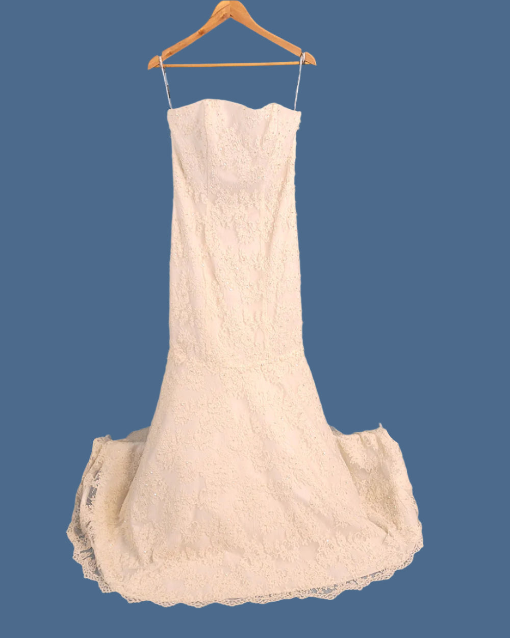 Hilary Morgan Ivory Strapless Fitted Wedding Dress Size 10