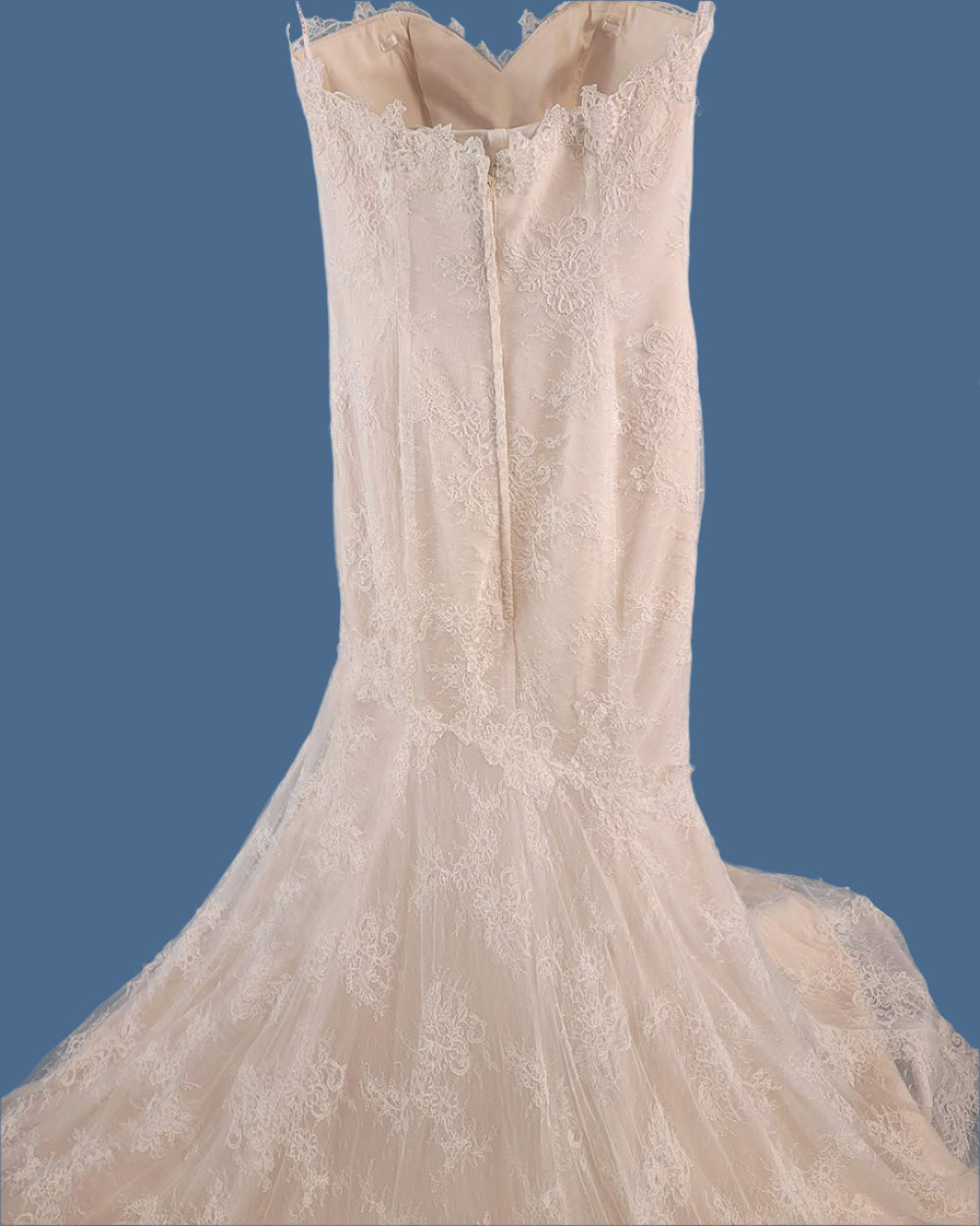 Jasmine Collection Champagne Strapless Wedding Dress Size 8