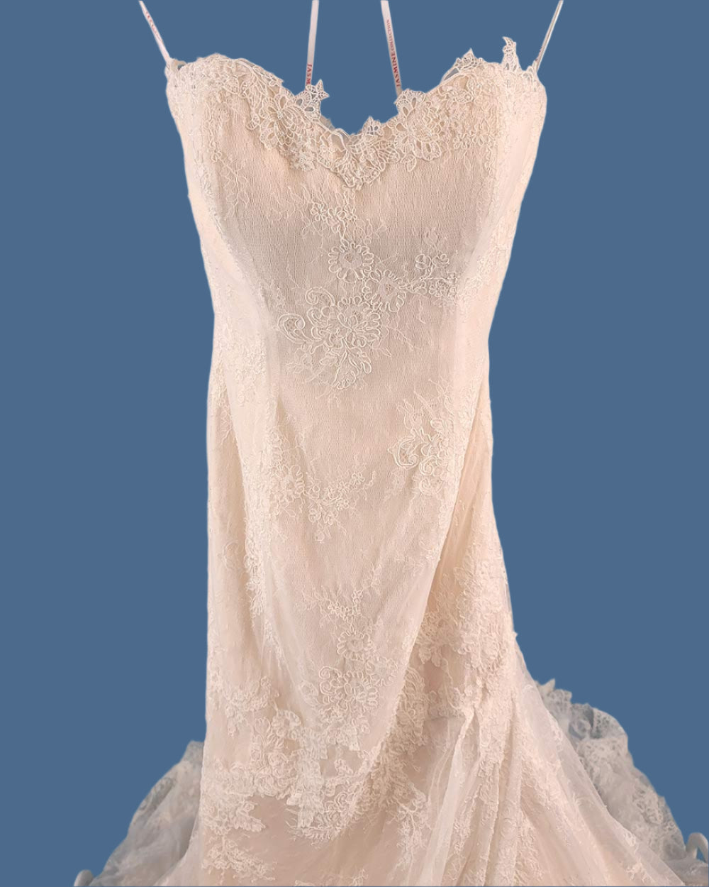 Jasmine Collection Champagne Strapless Wedding Dress Size 8