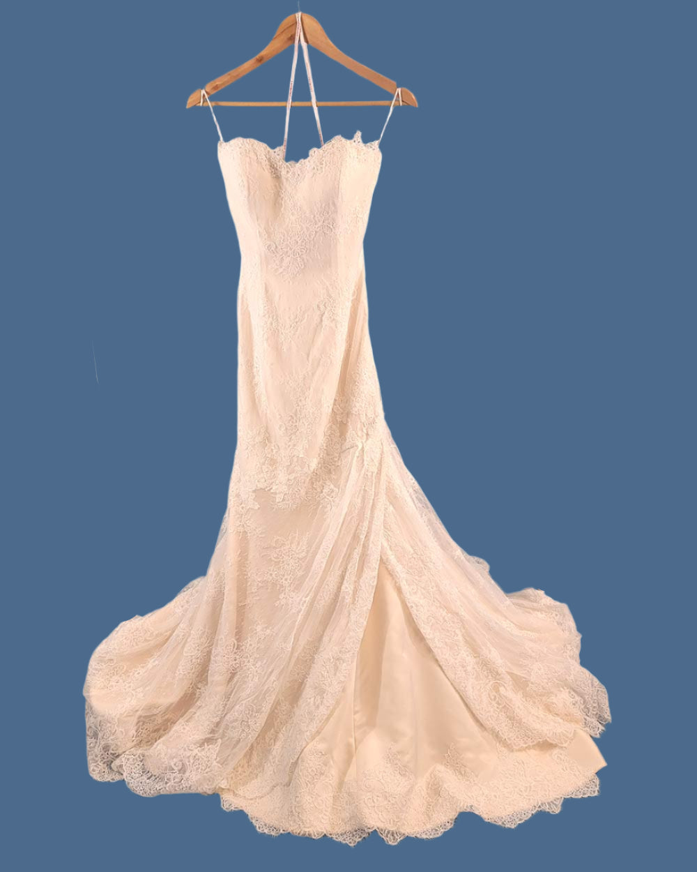 Jasmine Collection Champagne Strapless Wedding Dress Size 8