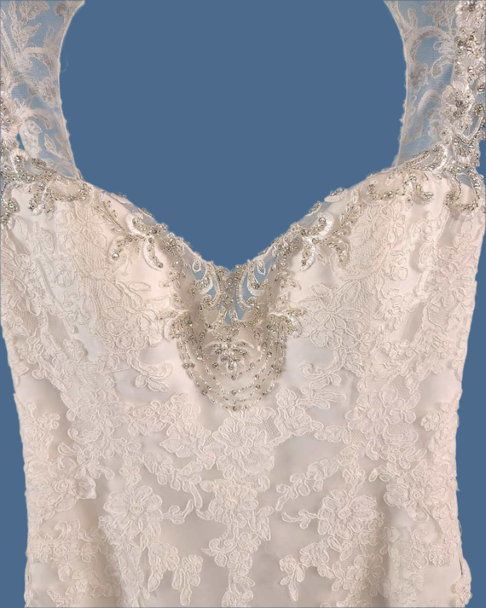 Jasmine Collection Ivory Fitted Wedding Dress Size 8