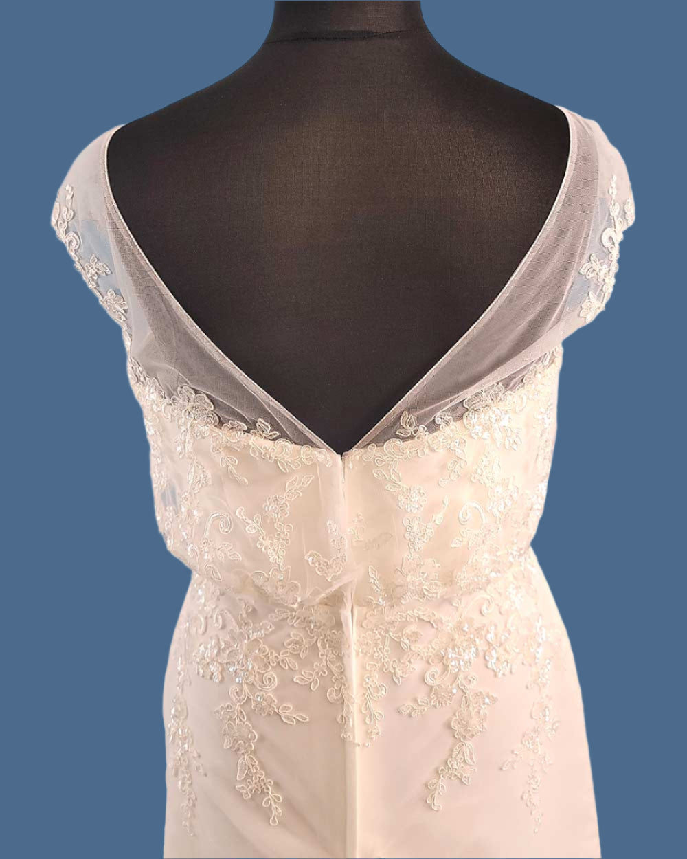 Hilary Morgan White A Line Wedding Dress Size 14-16