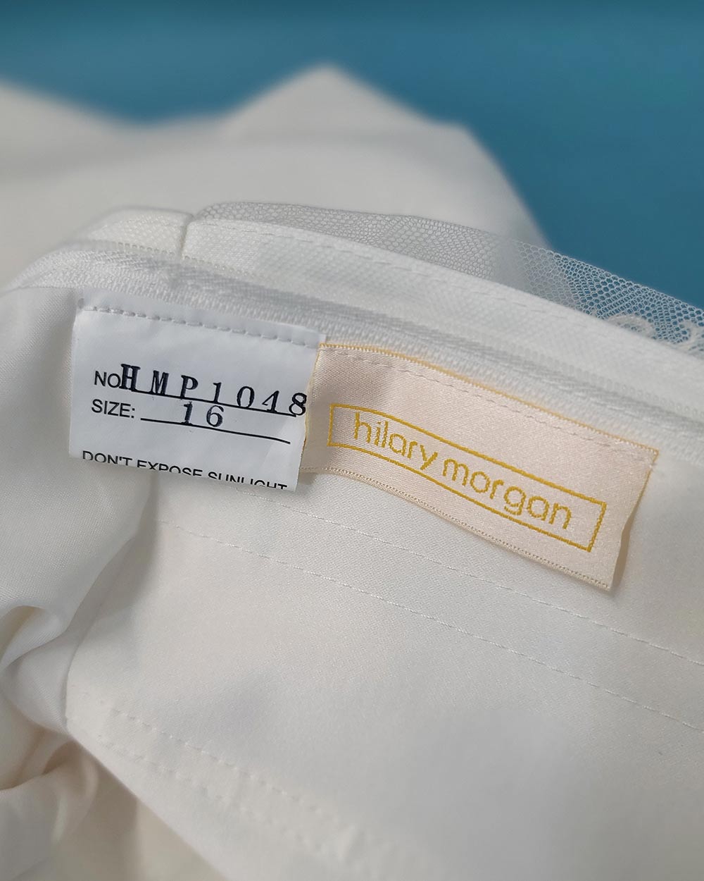 Hilary Morgan White A Line Wedding Dress Size 14-16