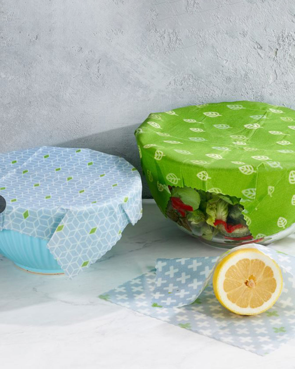 Handmade Reusable Food Wraps Vegan Set of 3