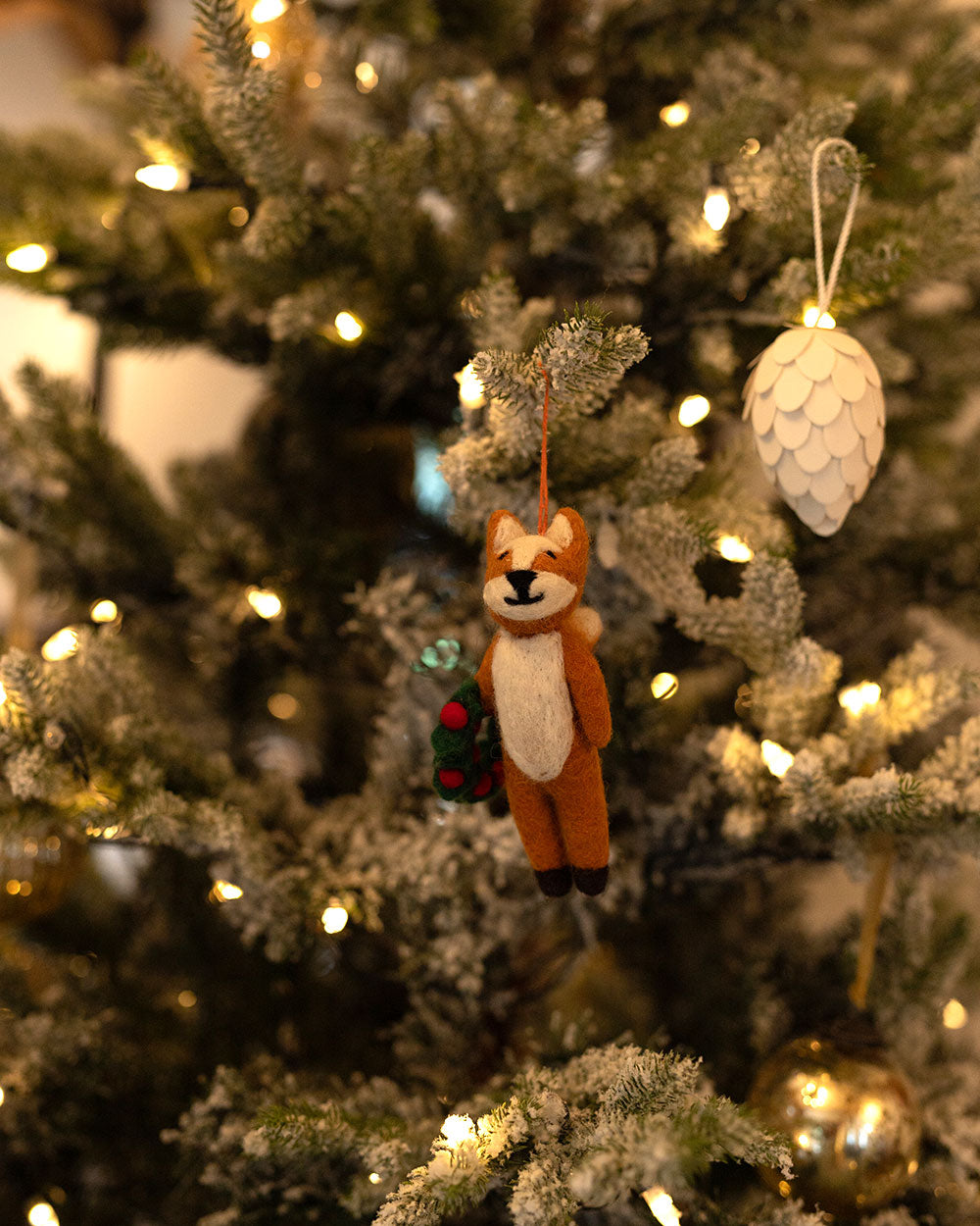 Christmas Tree Decoration Handmade Felt Fox