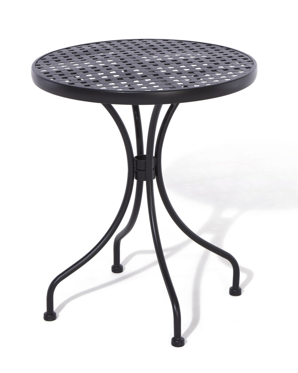 garden bistro table matt lattice pattern Havana Rowlinson. Photo of the the table with a white cut our background