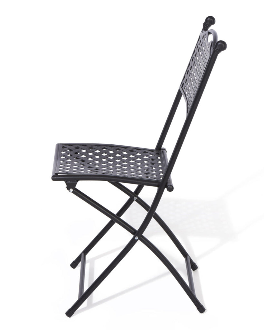 garden bistro chair matt lattice pattern Havana Rowlinson. Photo of the the chair with a white cut our background