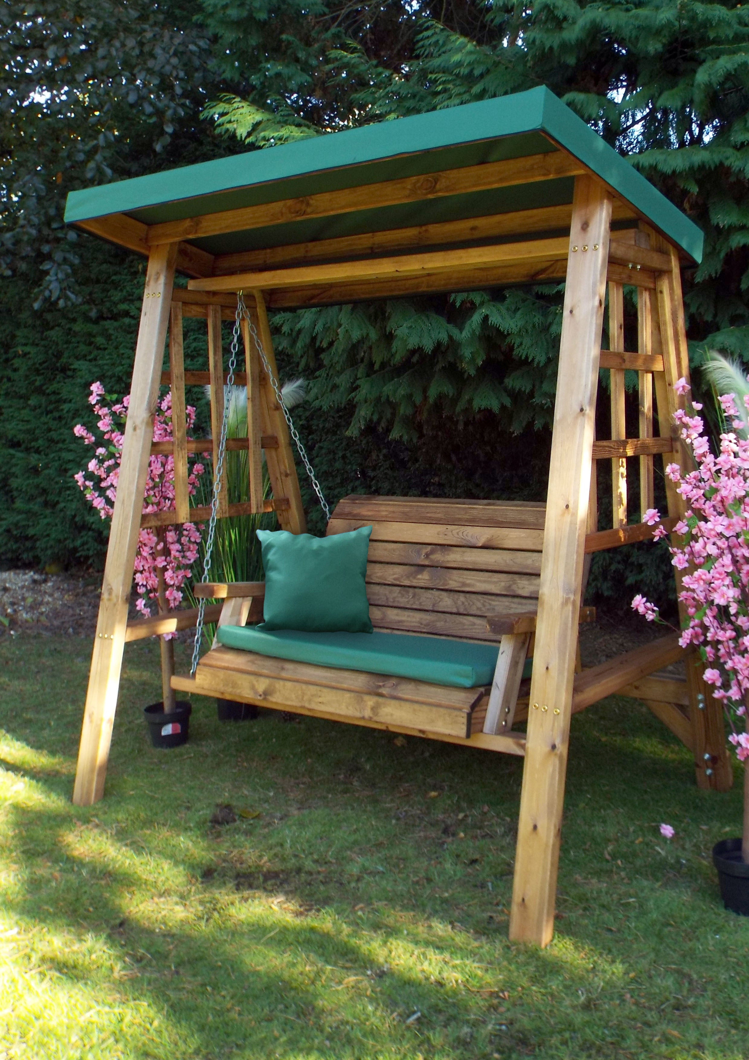 Charles Taylor Dorset Two Seat Swing Green Accessories HB133G Set
