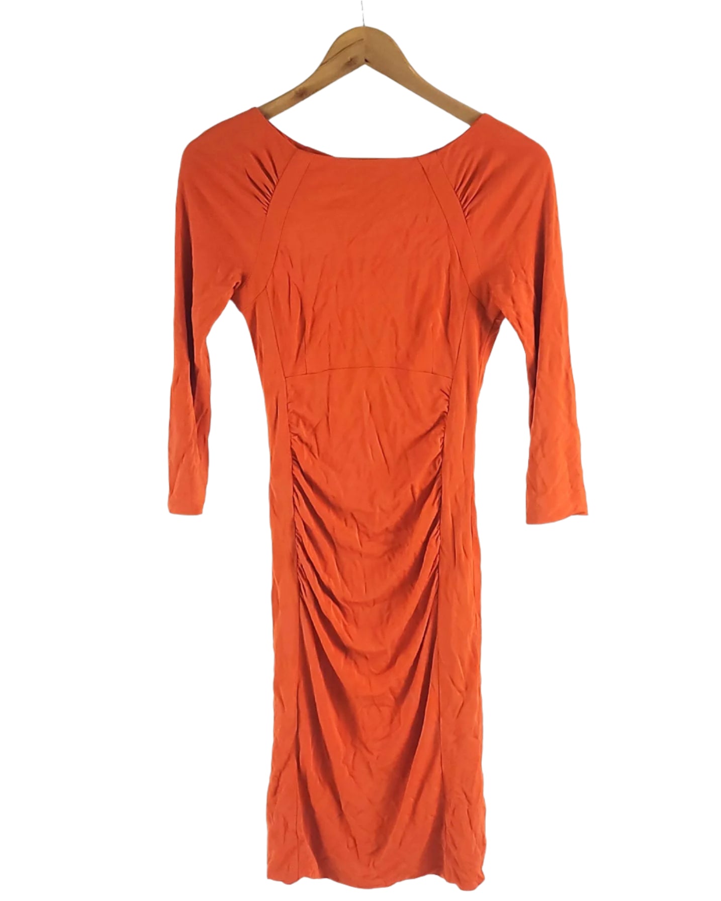 Karen Millen Orange Fitted Dress Size 10