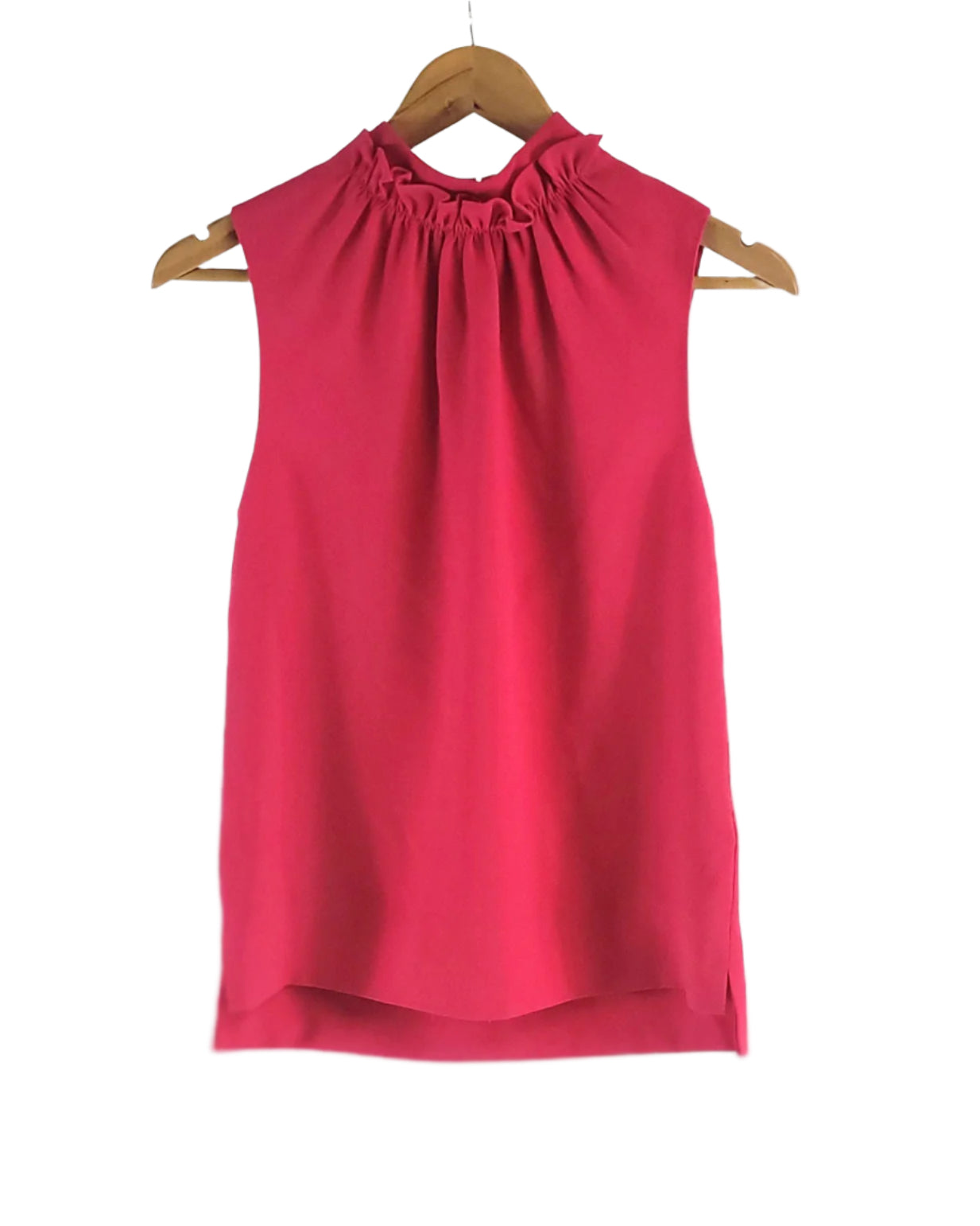 Ted Baker Pink Ruffle Neck Sleeveless Top XS