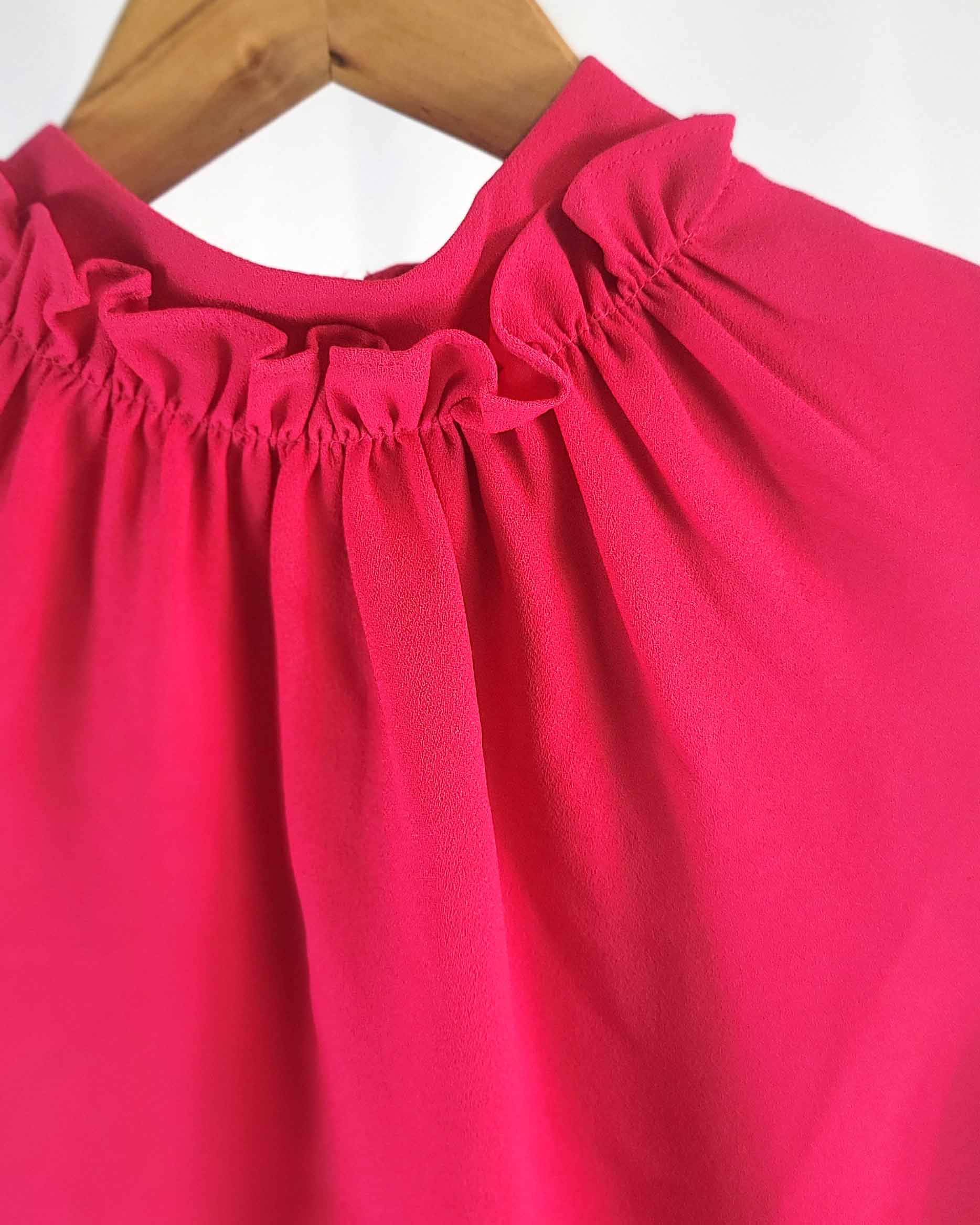 Ted Baker Pink Ruffle Neck Sleeveless Top XS
