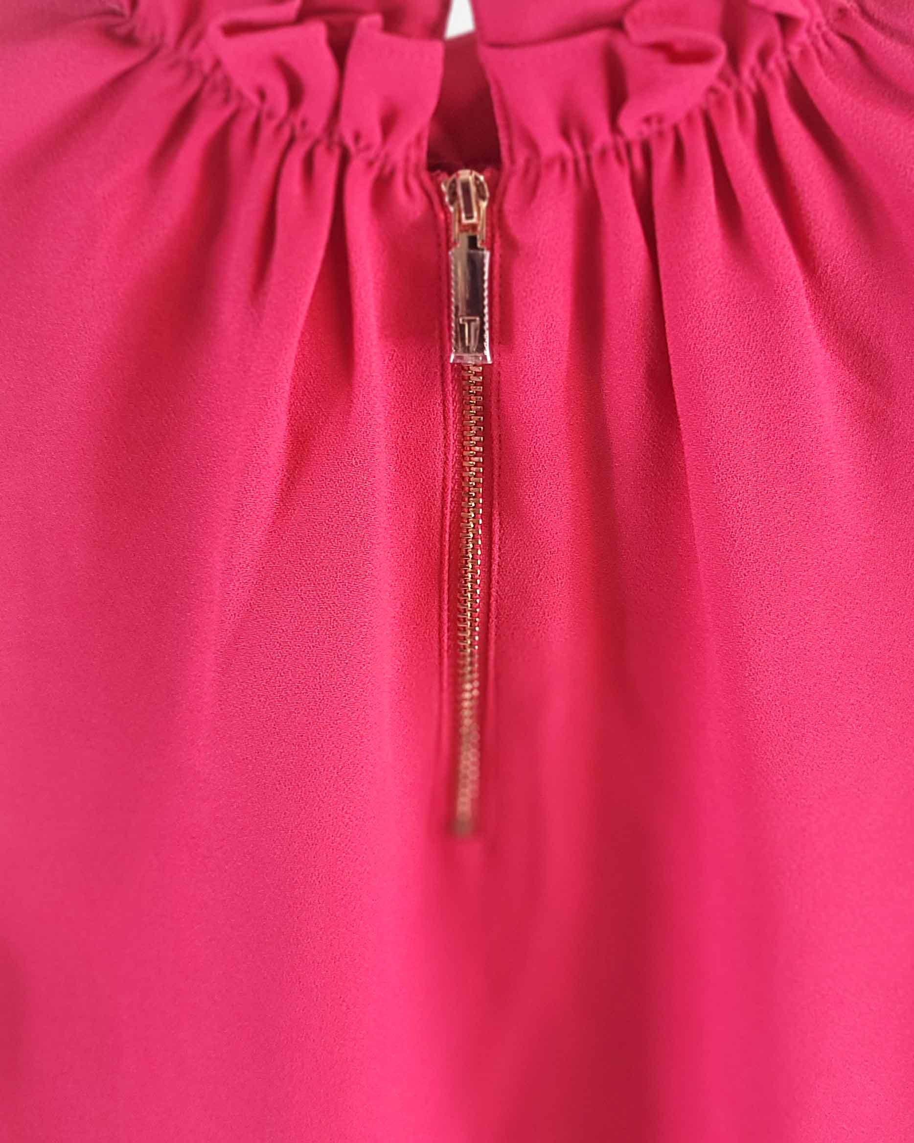 Ted Baker Pink Ruffle Neck Sleeveless Top XS