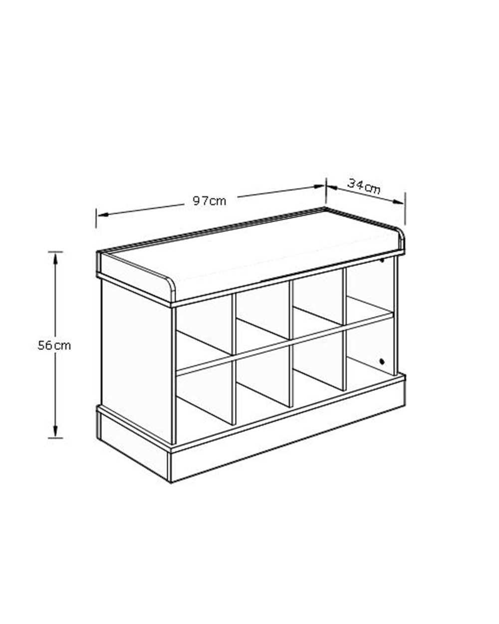 Kempton shoe bench measurements