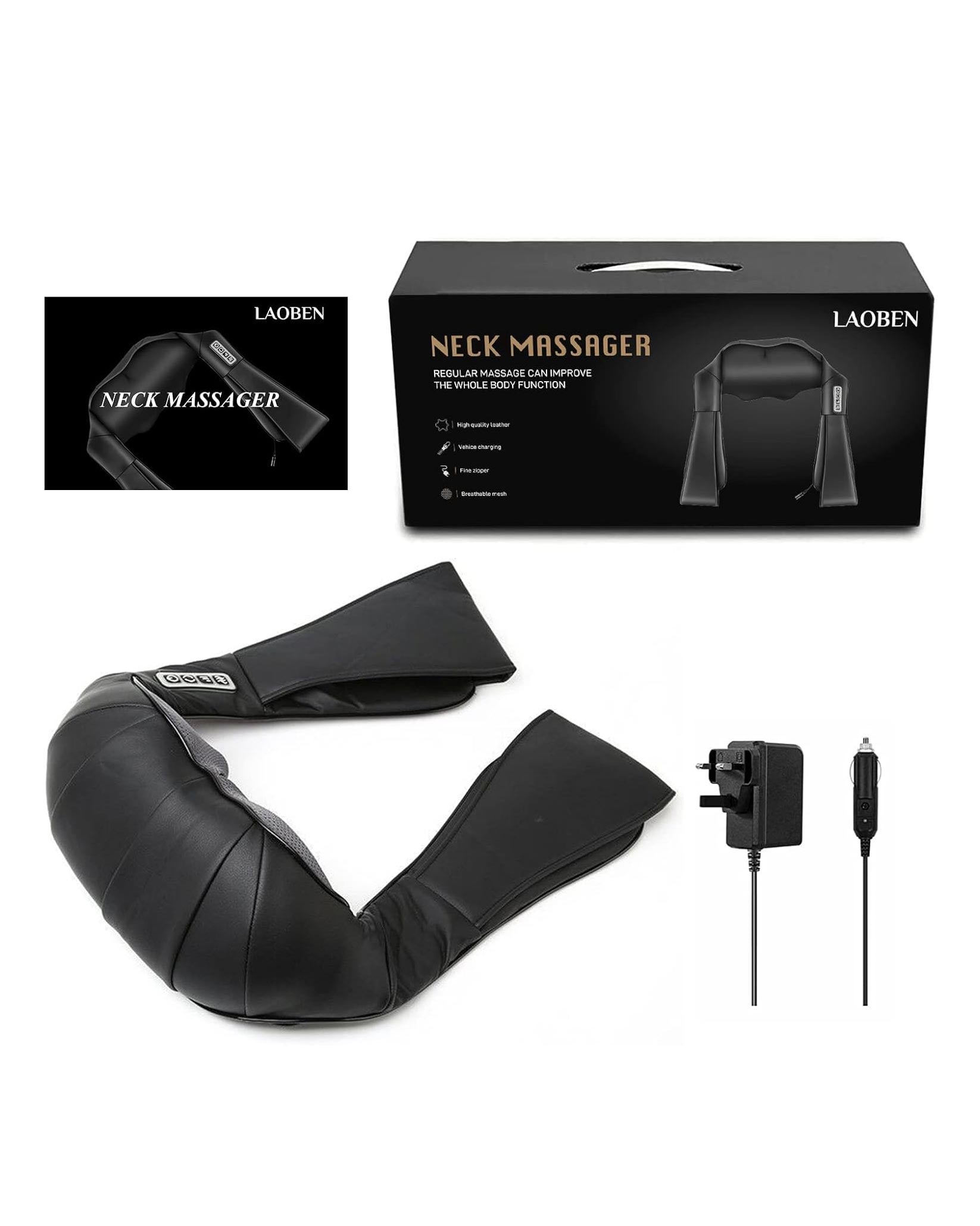 LAOBEN Neck Massager Heat Deep Tissue Massage
