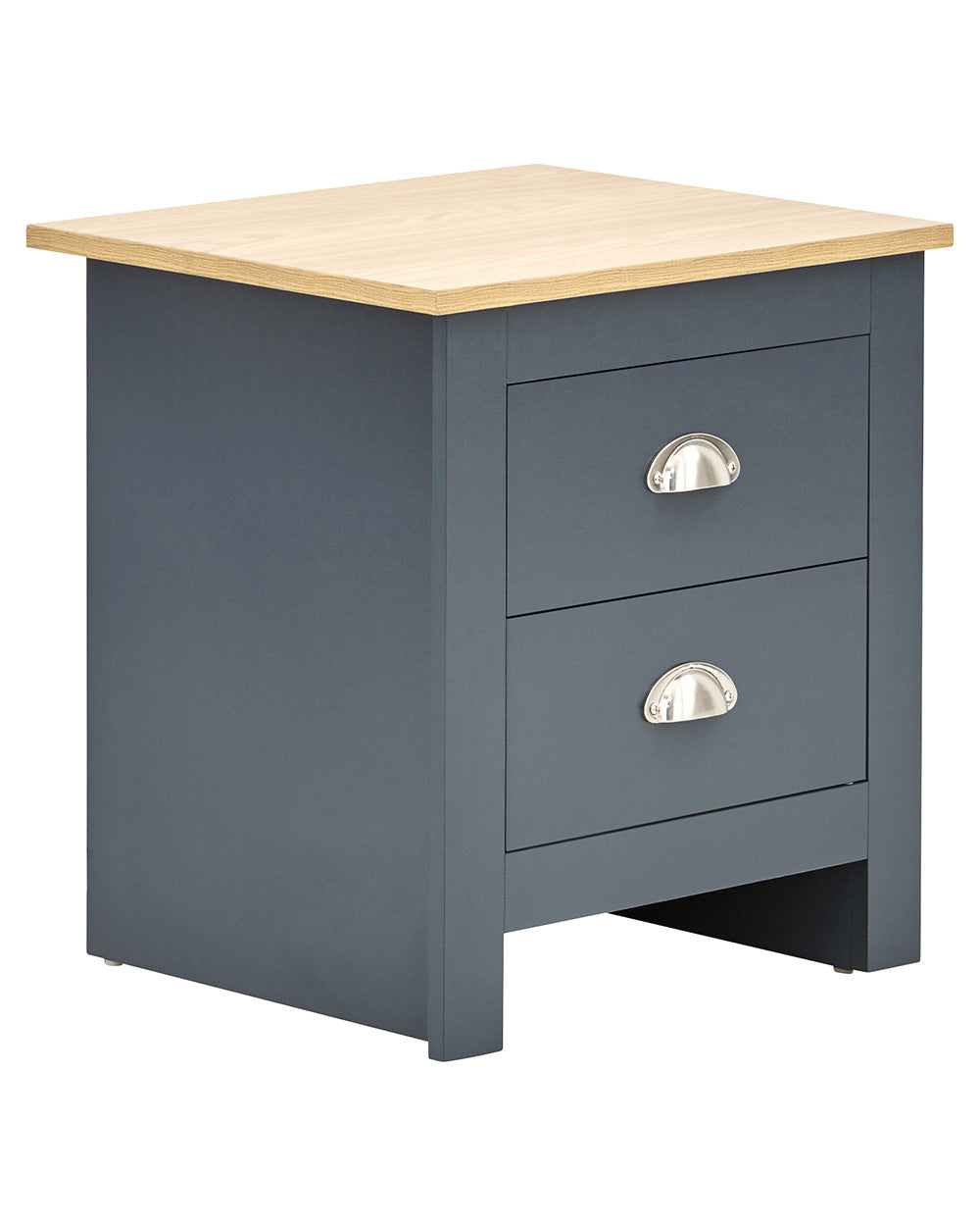 Lancaster 3 Piece Bedroom Furniture bedside table slate Blue on a white cut out background