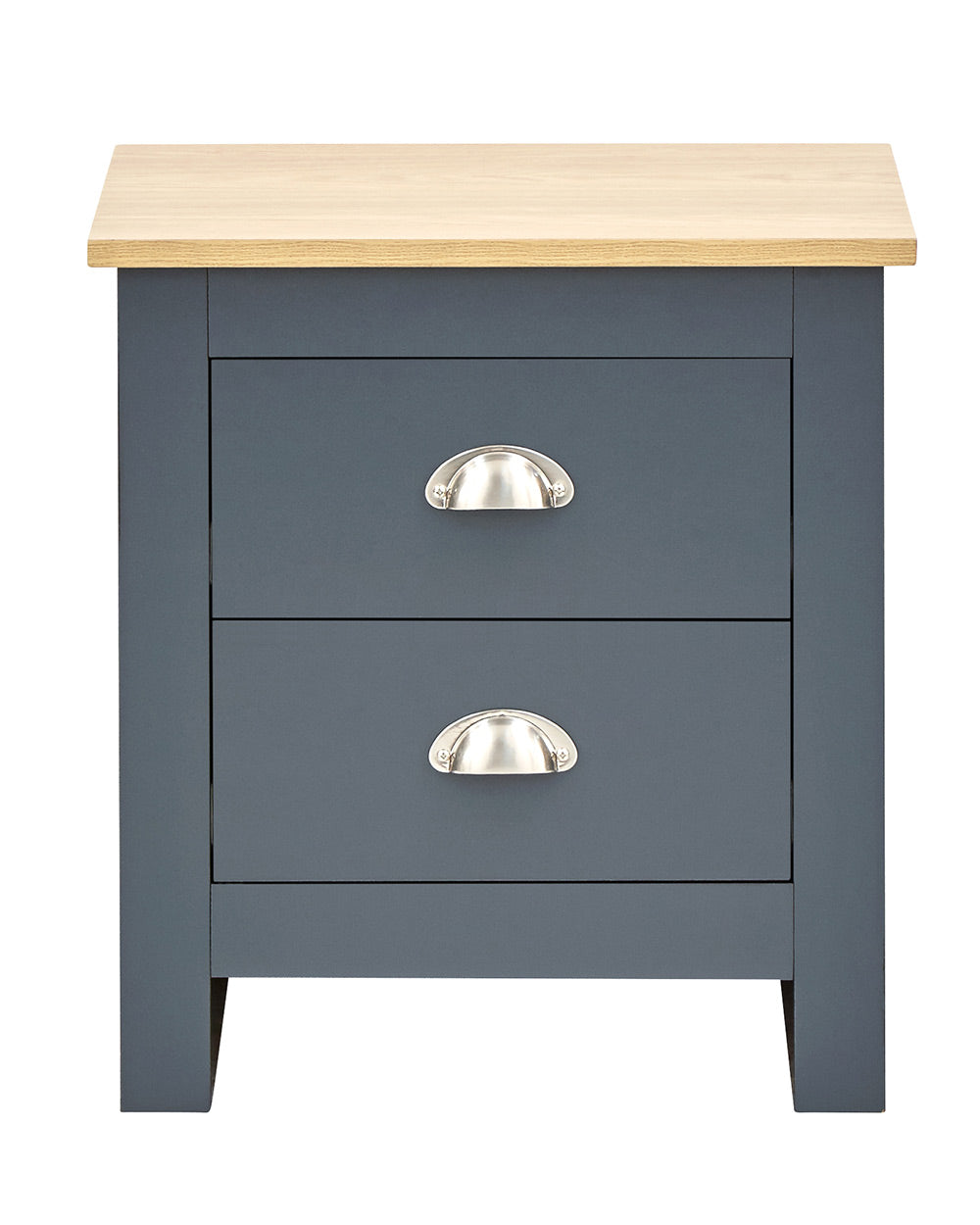 Lancaster 3 Piece Bedroom Furniture bedside table slate Blue on a white cut out background