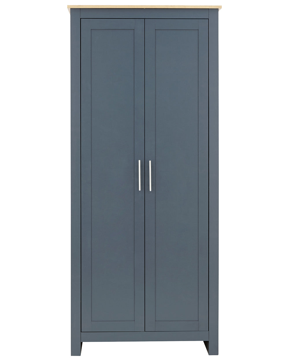 Lancaster 3 Piece Bedroom Furniture Wardrobe Slate Blue on a white cut out background
