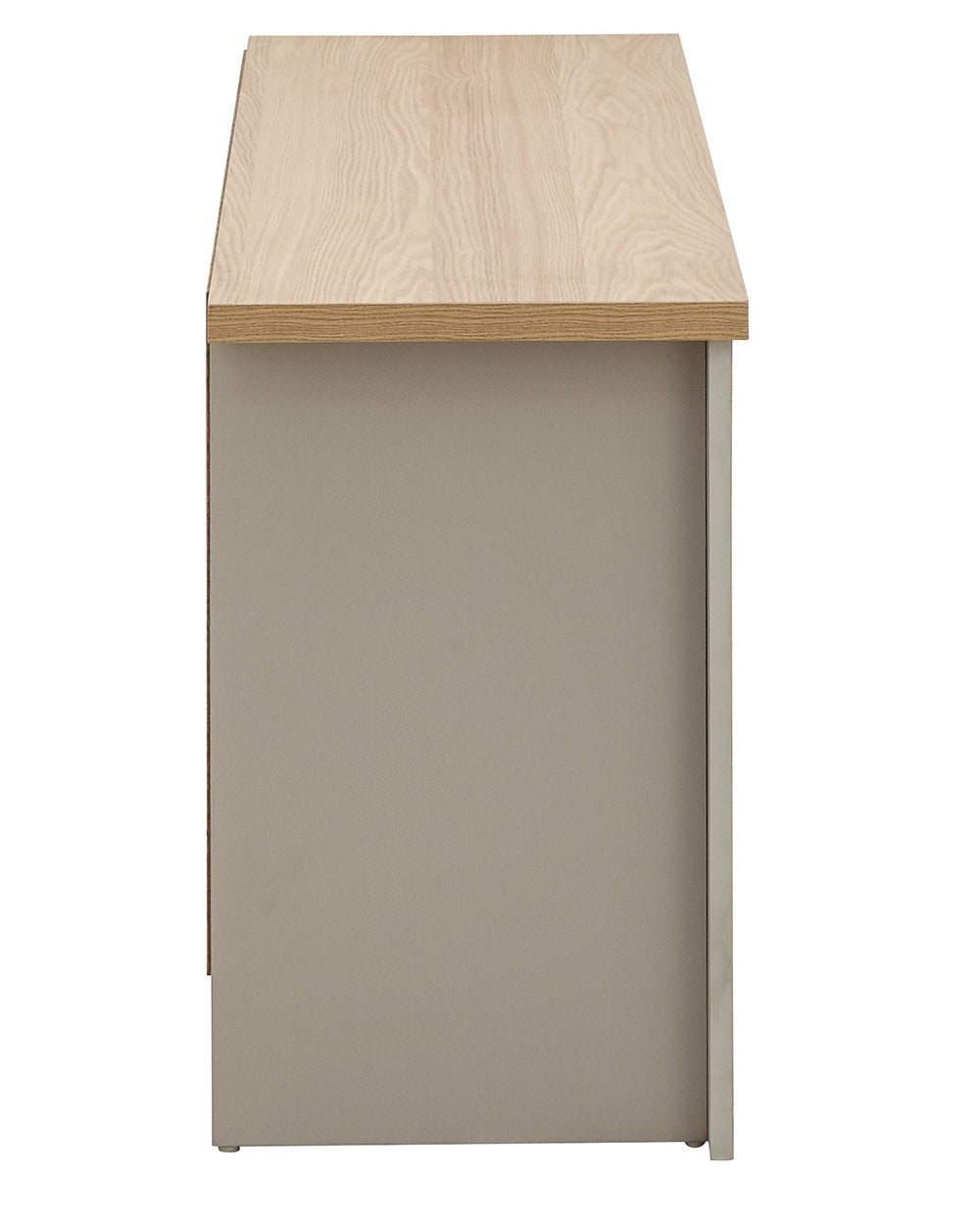 Lancaster simple shoe bench close up of the corner detailing on a white background side