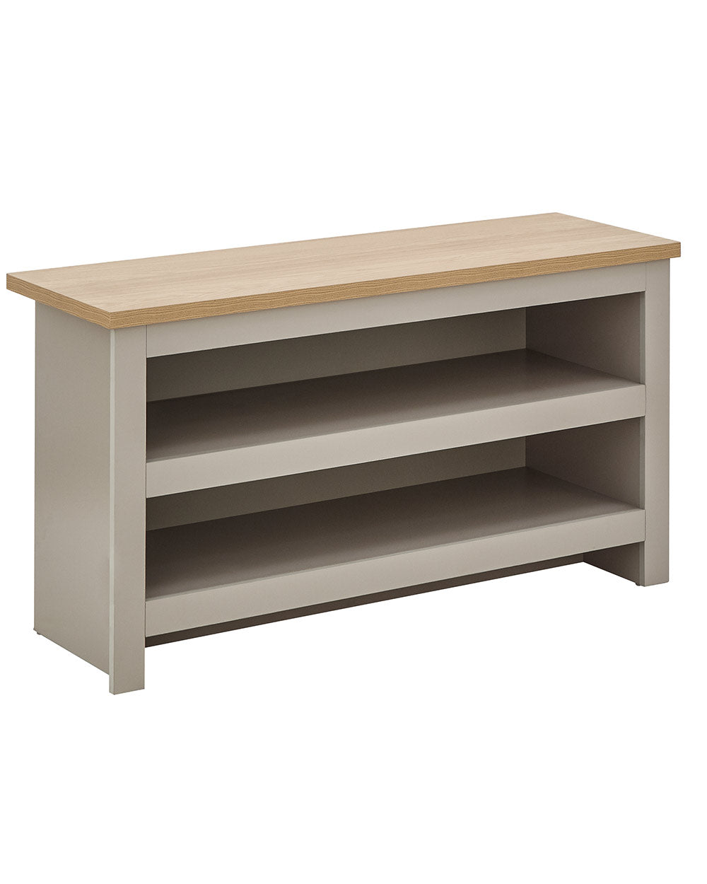 Lancaster simple shoe bench full image on a white background on an angle