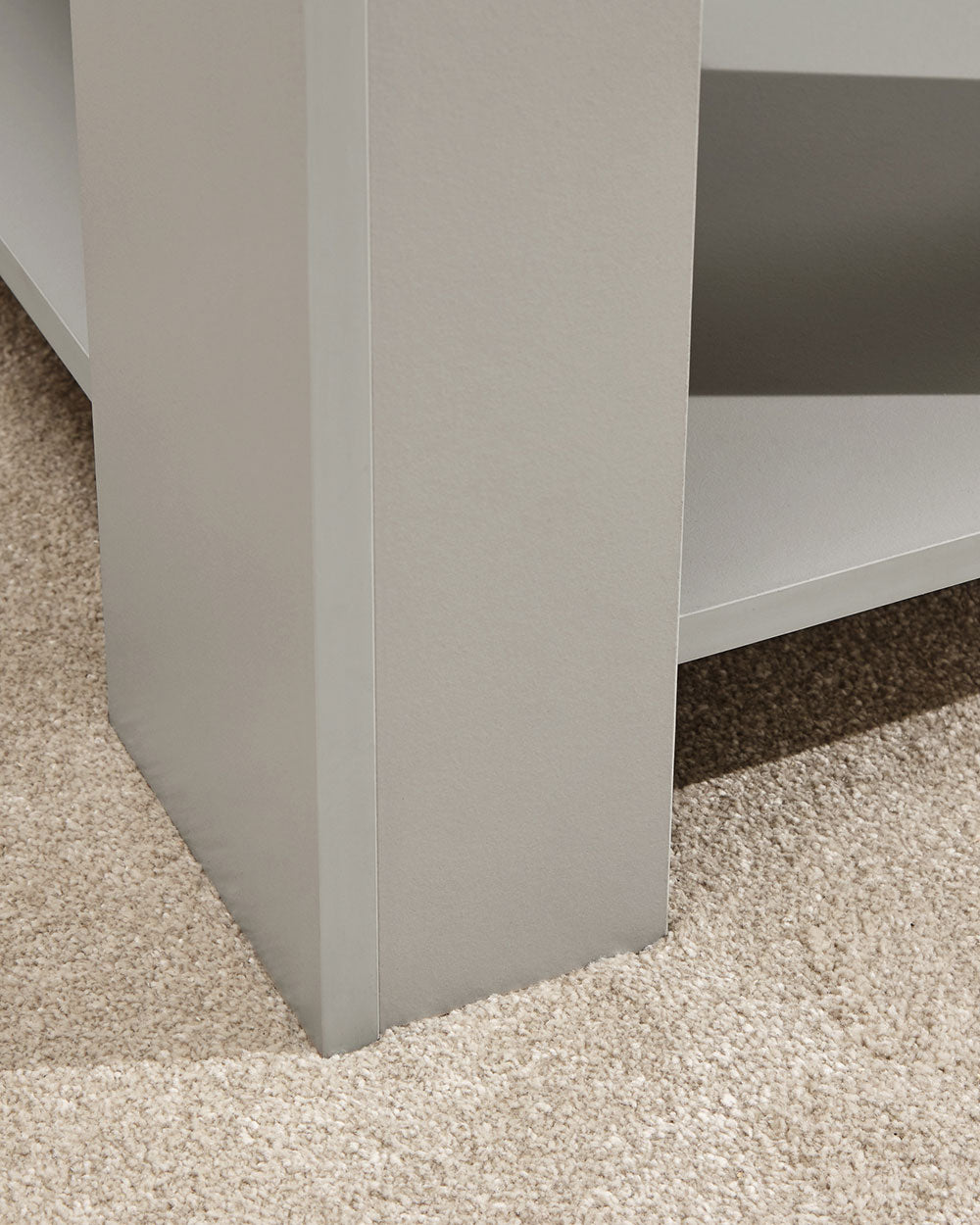 Lift up coffee table close up of the finish